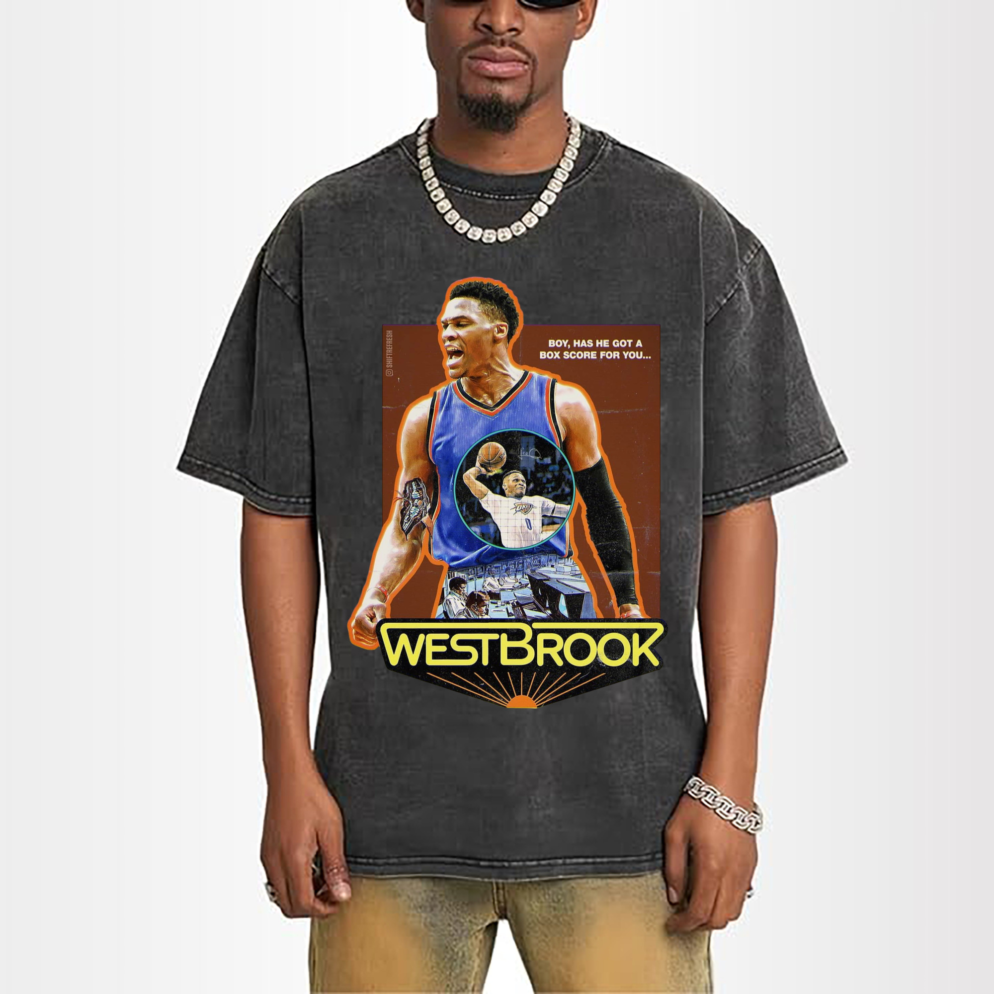 OKC russell westbrook Slam Dunk Roar  T‑shirt