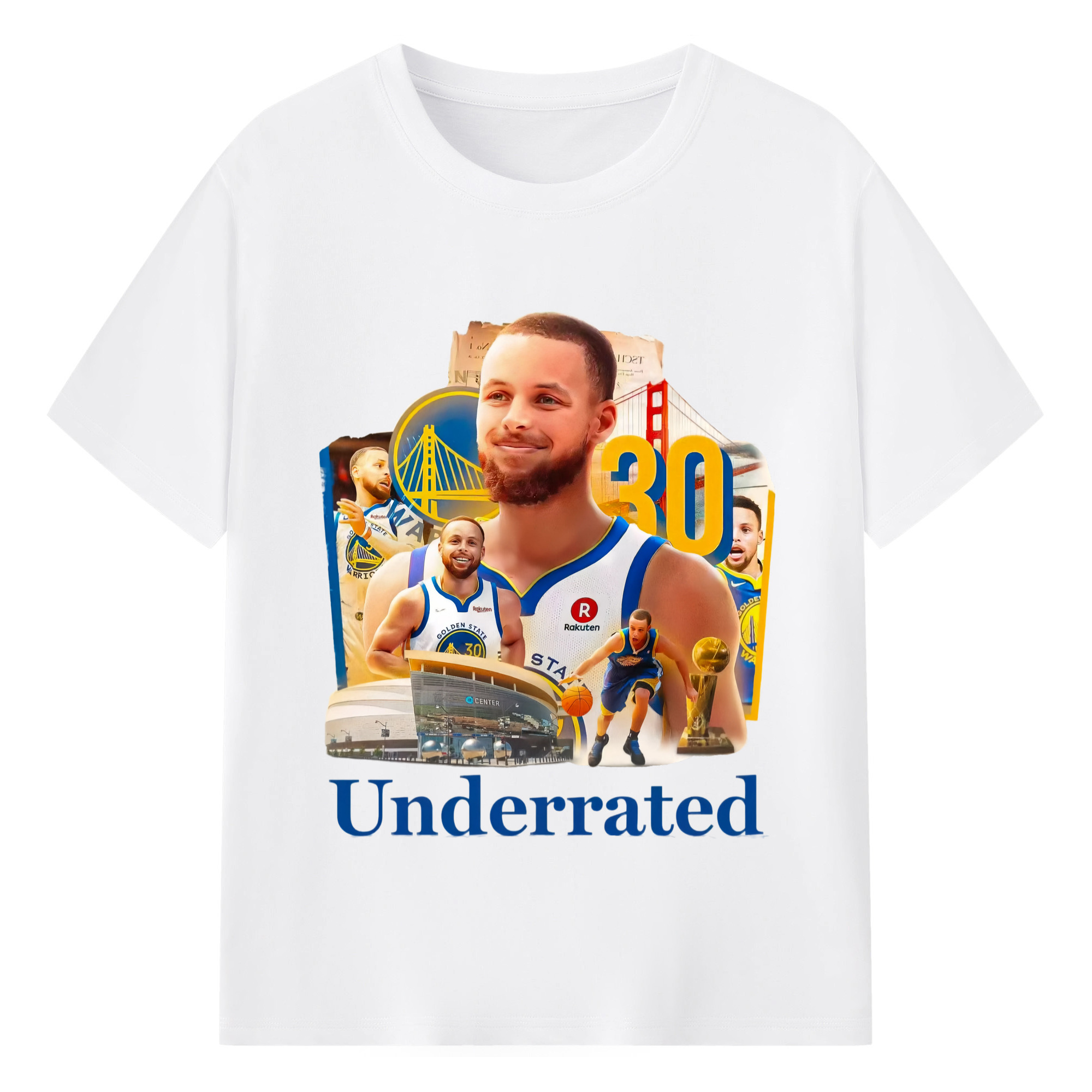 Stephen Curry #30 Warriors T-shirt - 180g Cotton T-Shirt With Front Heat Transfer Print – Soft, Lightweight, Fitted Design – Comfortable Casual Wear For Sports & Everyday Use
