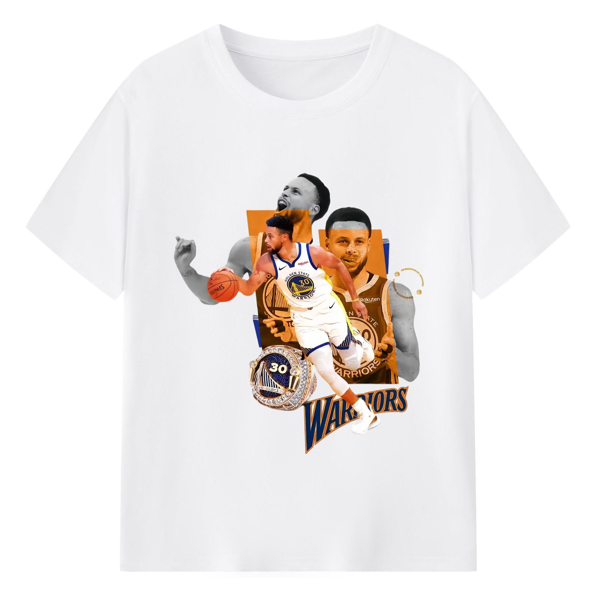 Stephen Golden State Warriors Curry #30 t-shirt - 180g Cotton T-Shirt With Front Heat Transfer Print – Soft, Lightweight, Fitted Design – Comfortable Casual Wear For Sports & Everyday Use