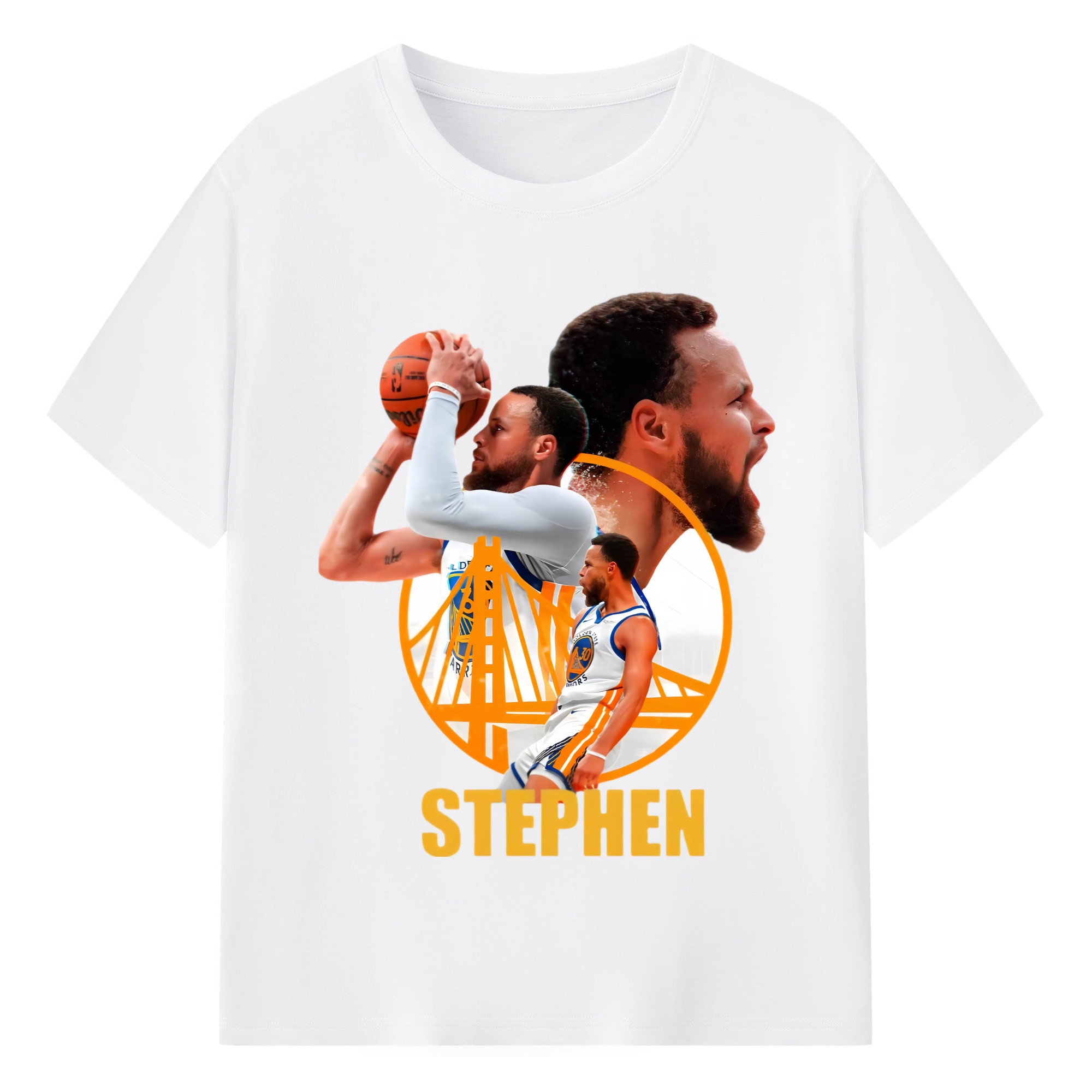 Stephen Curry #30 graphic T‑Shirt - 180g Cotton T-Shirt With Front Heat Transfer Print – Soft, Lightweight, Fitted Design – Comfortable Casual Wear For Sports & Everyday Use