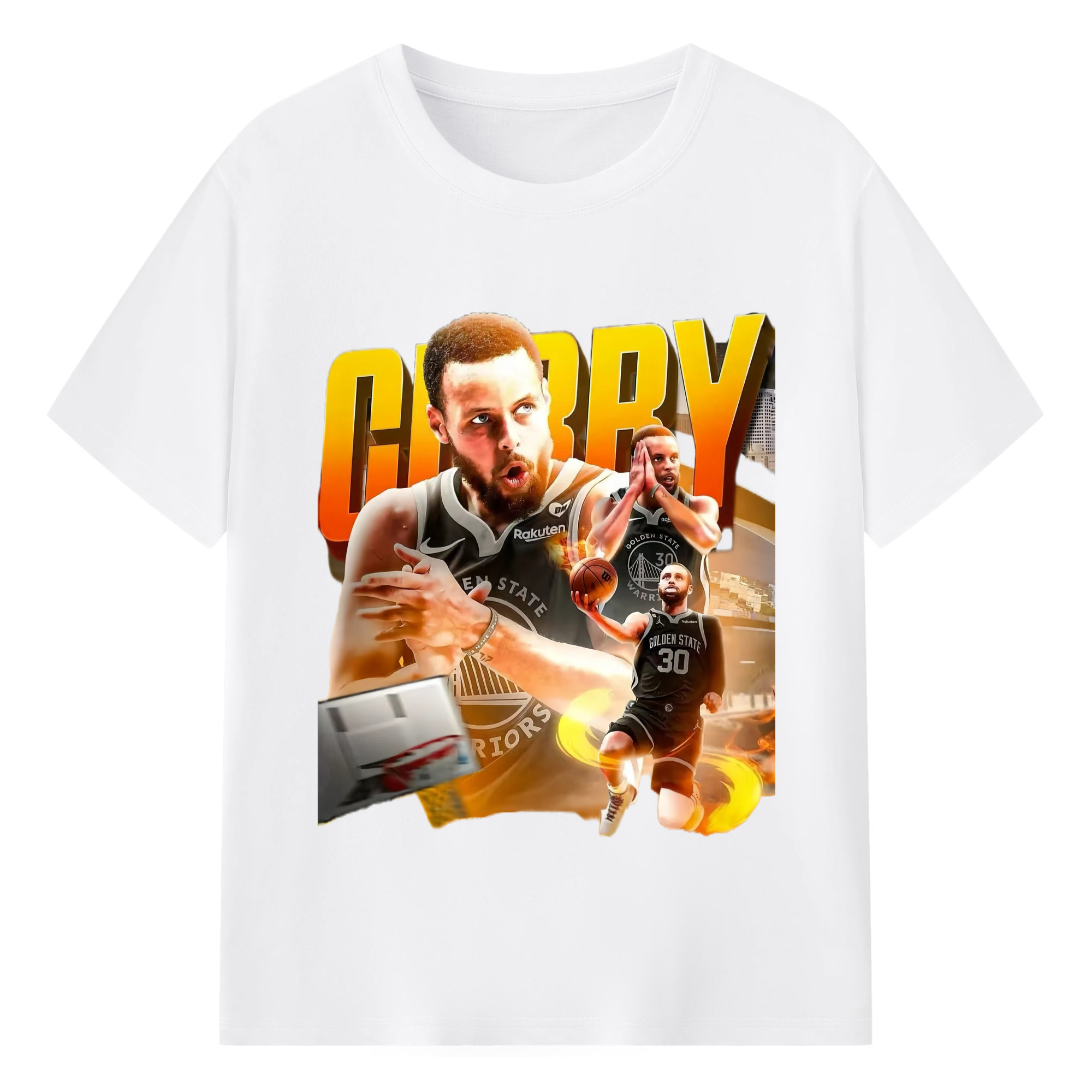 NBA All-Time Three-Point King T-shirt - 180g Cotton T-Shirt With Front Heat Transfer Print – Soft, Lightweight, Fitted Design – Comfortable Casual Wear For Sports & Everyday Use