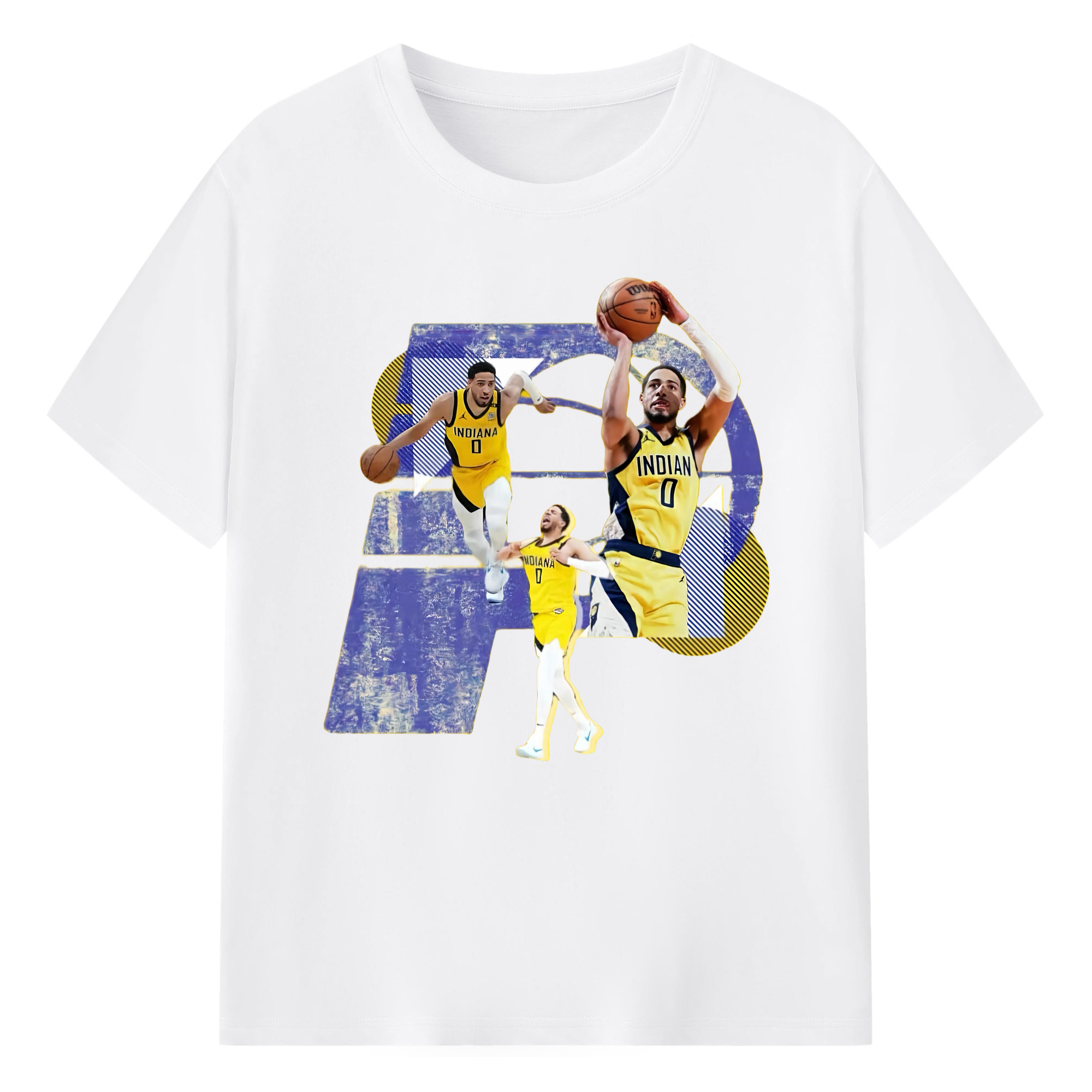 Tyrese haliburton basketball  skill graphic T‑Shirt - 180g Cotton T-Shirt With Front Heat Transfer Print – Soft, Lightweight, Fitted Design – Comfortable Casual Wear For Sports & Everyday Use