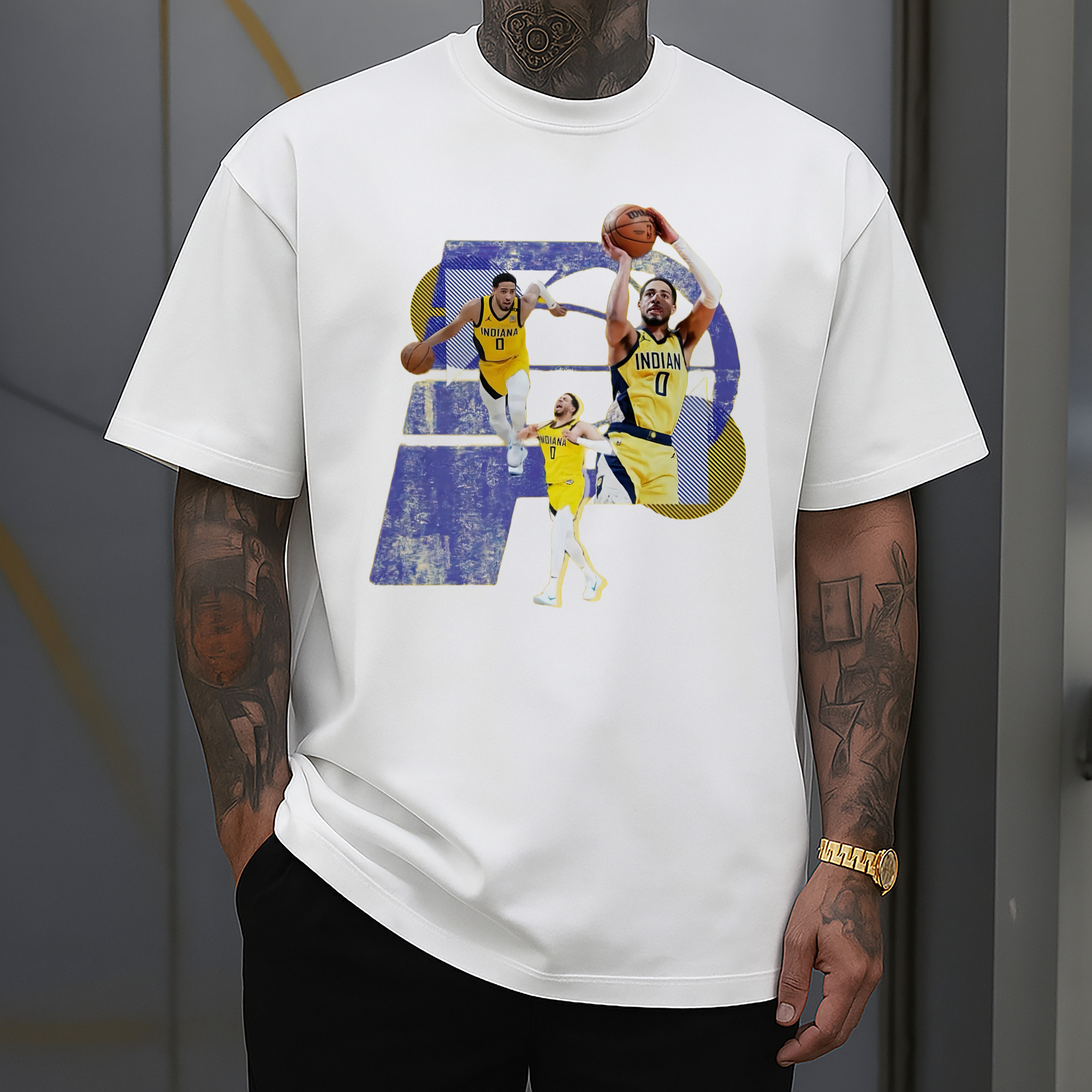 tyrese haliburton basketball  skill graphic T‑Shirt