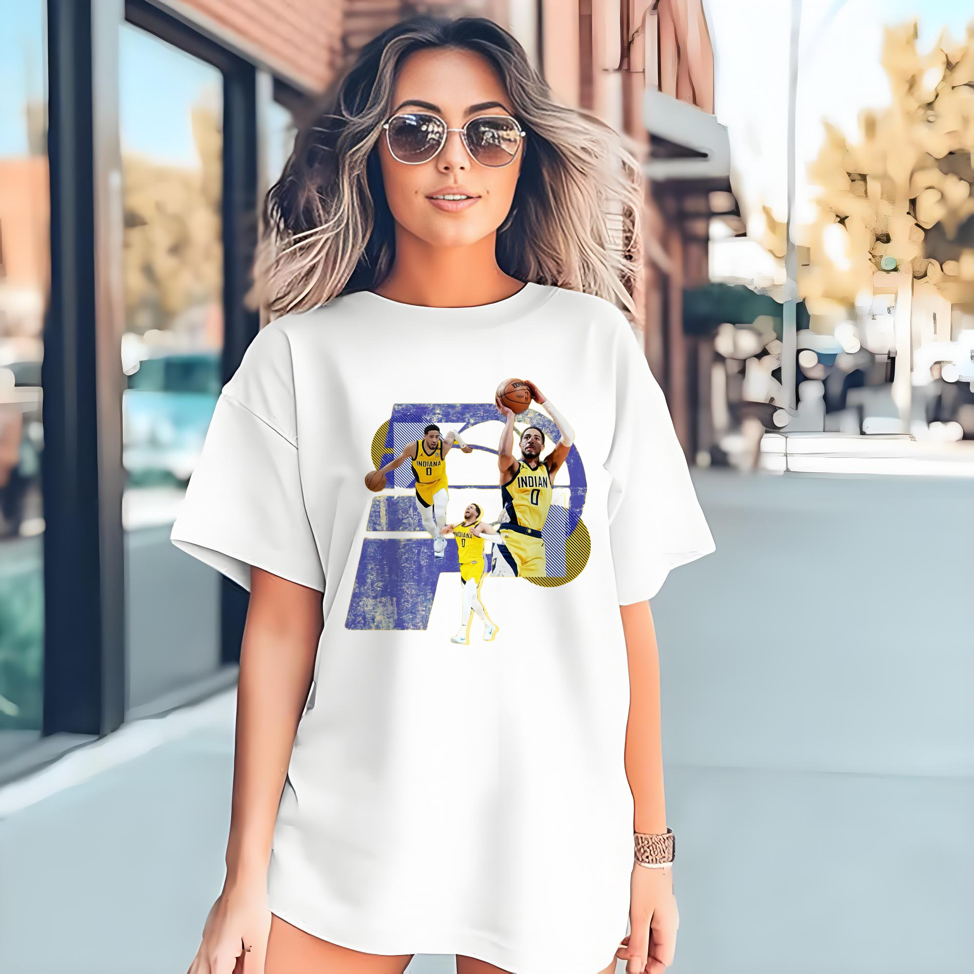 tyrese haliburton basketball  skill graphic T‑Shirt