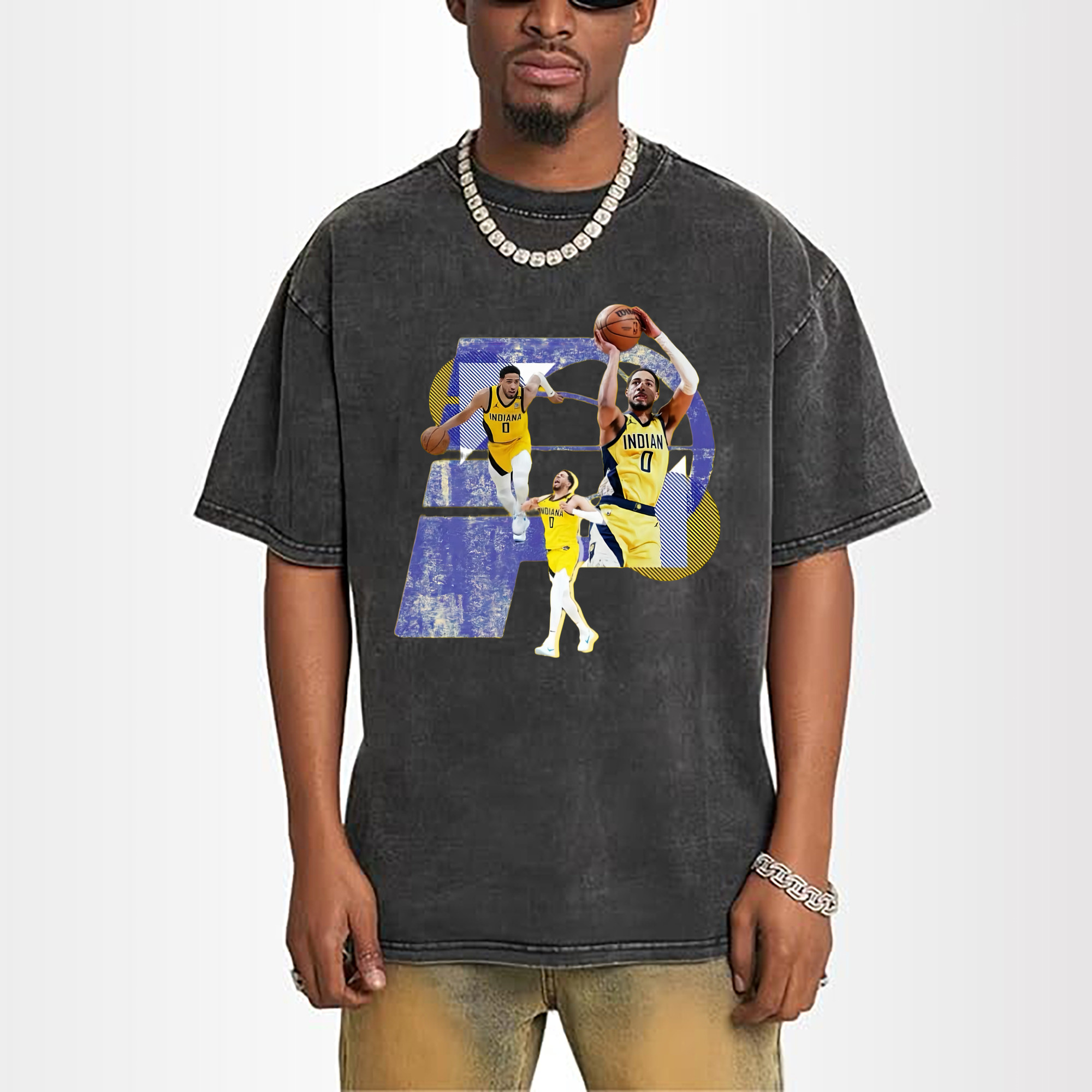 tyrese haliburton basketball  skill graphic T‑Shirt