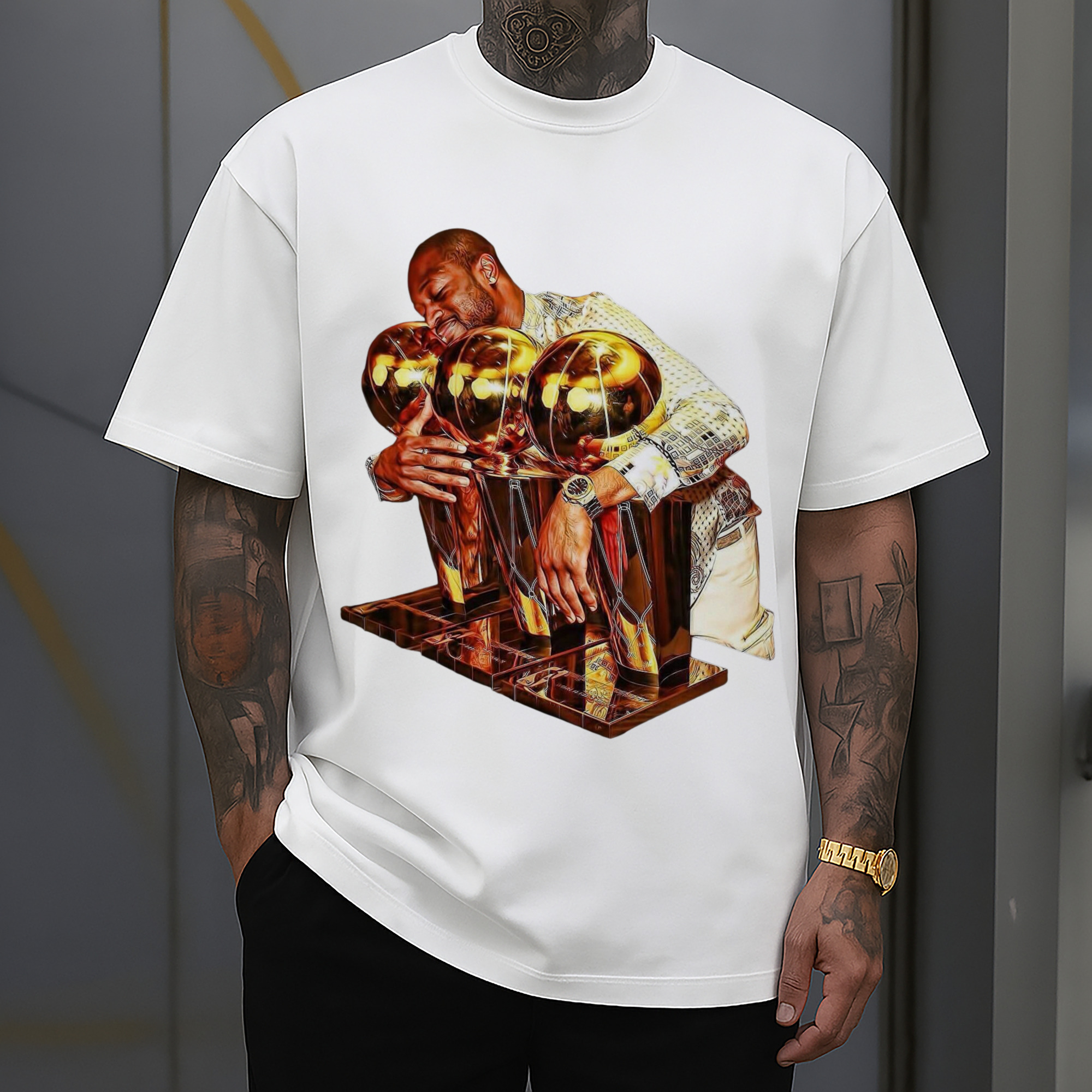 dwyane wade miami heat Three NBA championships T-shirt​