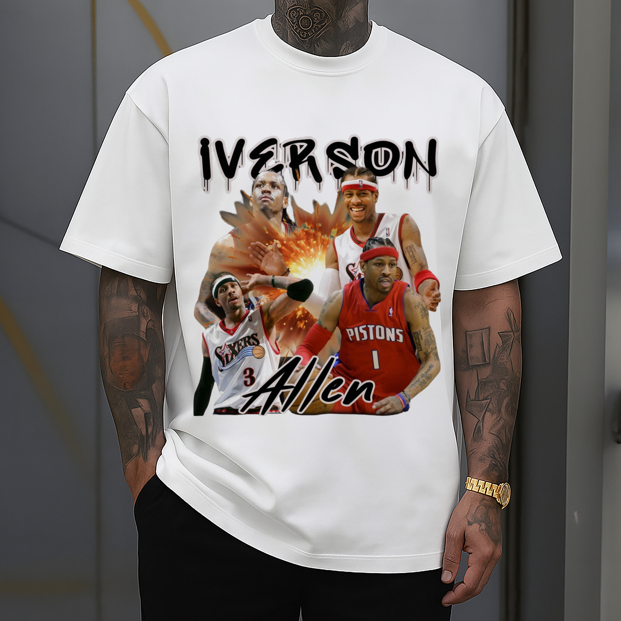 Allen Iverson Retro graphic Tee