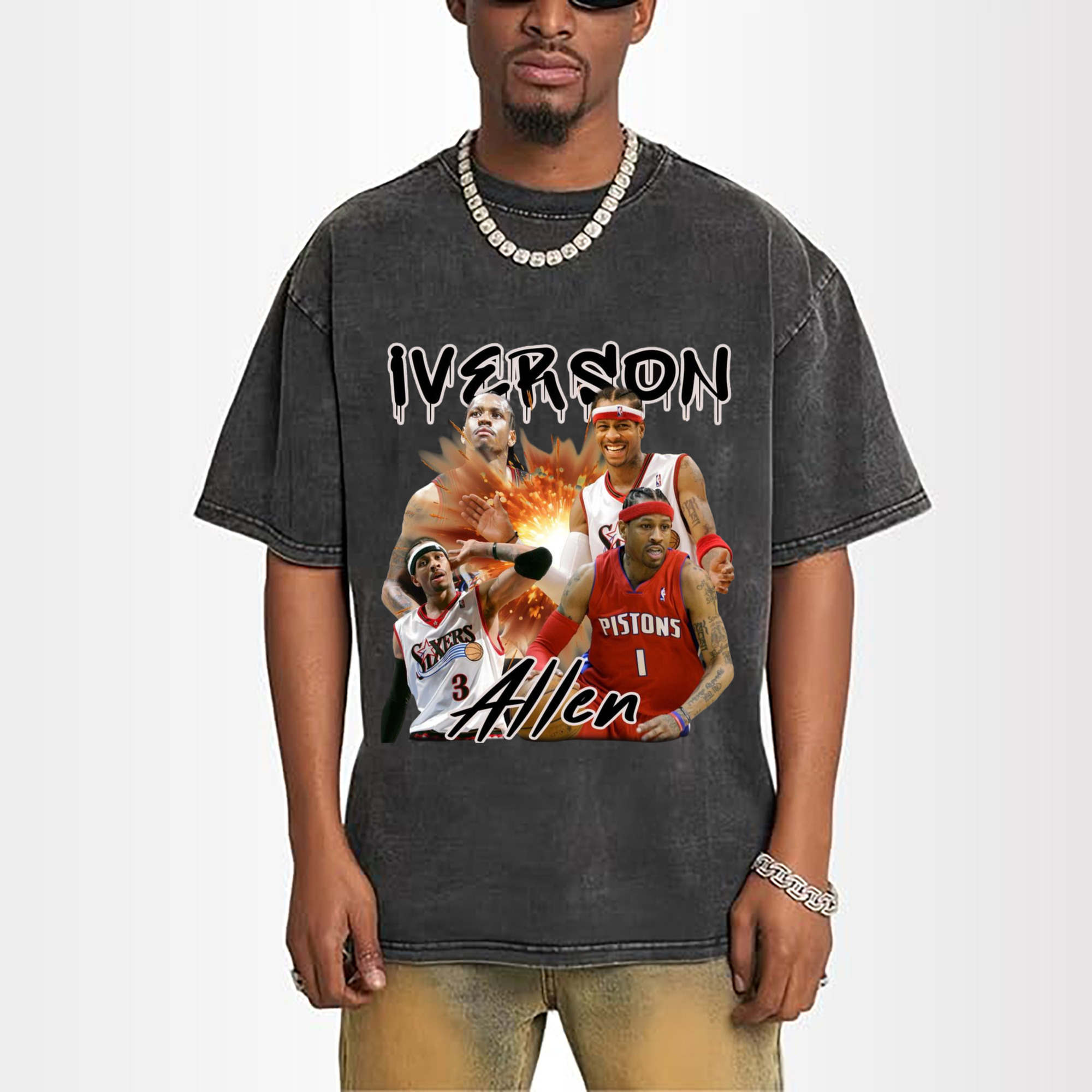 Allen Iverson Retro graphic Tee