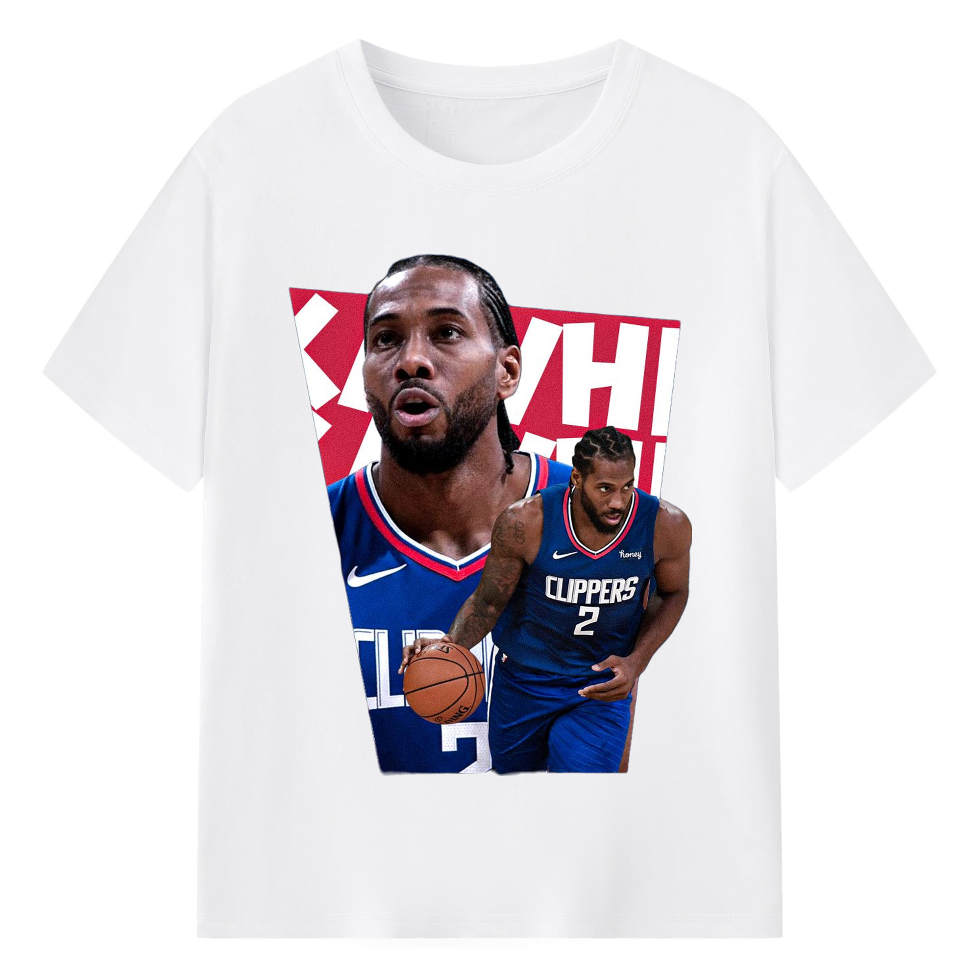 Kawhi Leonard Clippers Graphic T‑Shirt - 180g Cotton T-Shirt With Front Heat Transfer Print – Soft, Lightweight, Fitted Design – Comfortable Casual Wear For Sports & Everyday Use