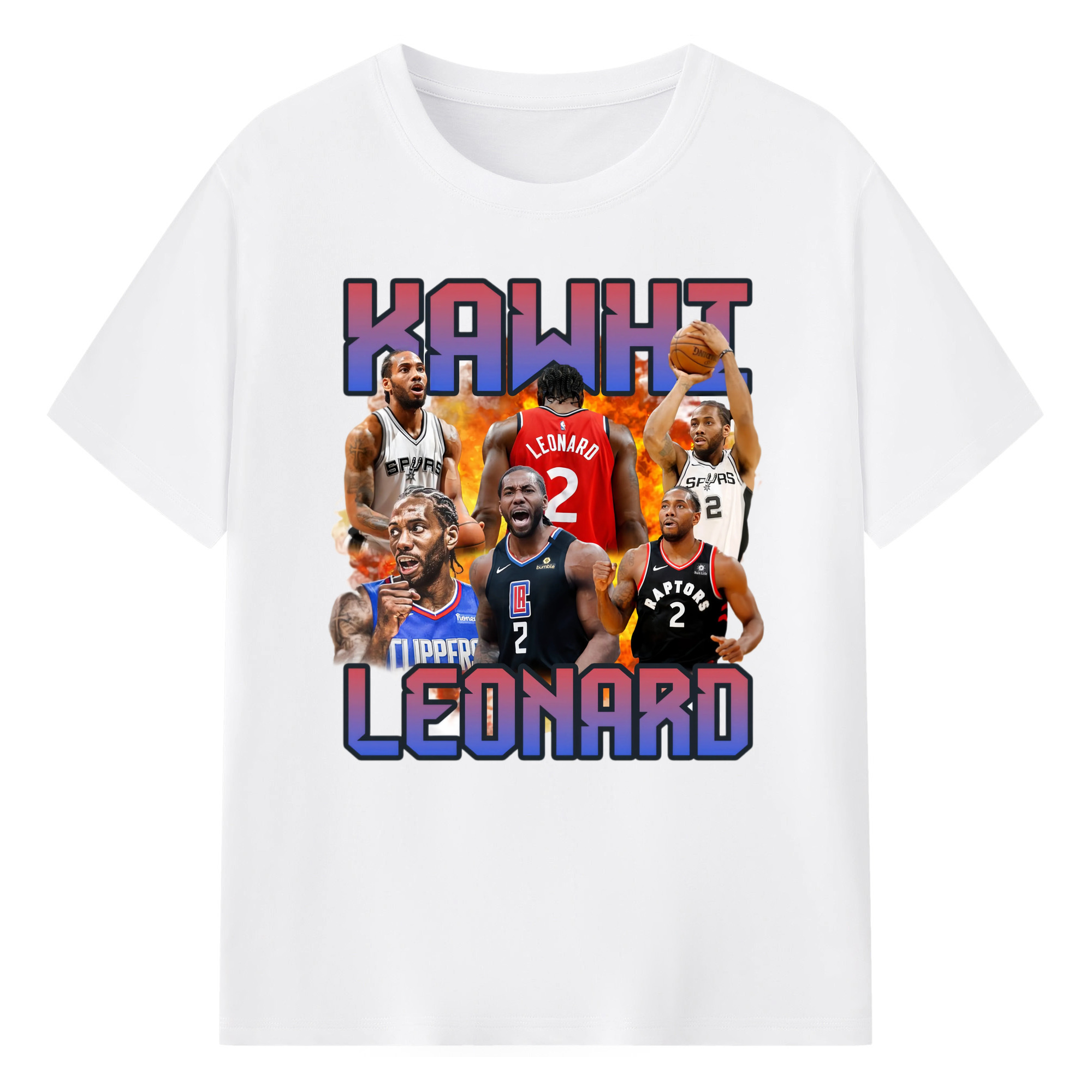Kawhi Leonard vintage Graphic T‑Shirt - 180g Cotton T-Shirt With Front Heat Transfer Print – Soft, Lightweight, Fitted Design – Comfortable Casual Wear For Sports & Everyday Use