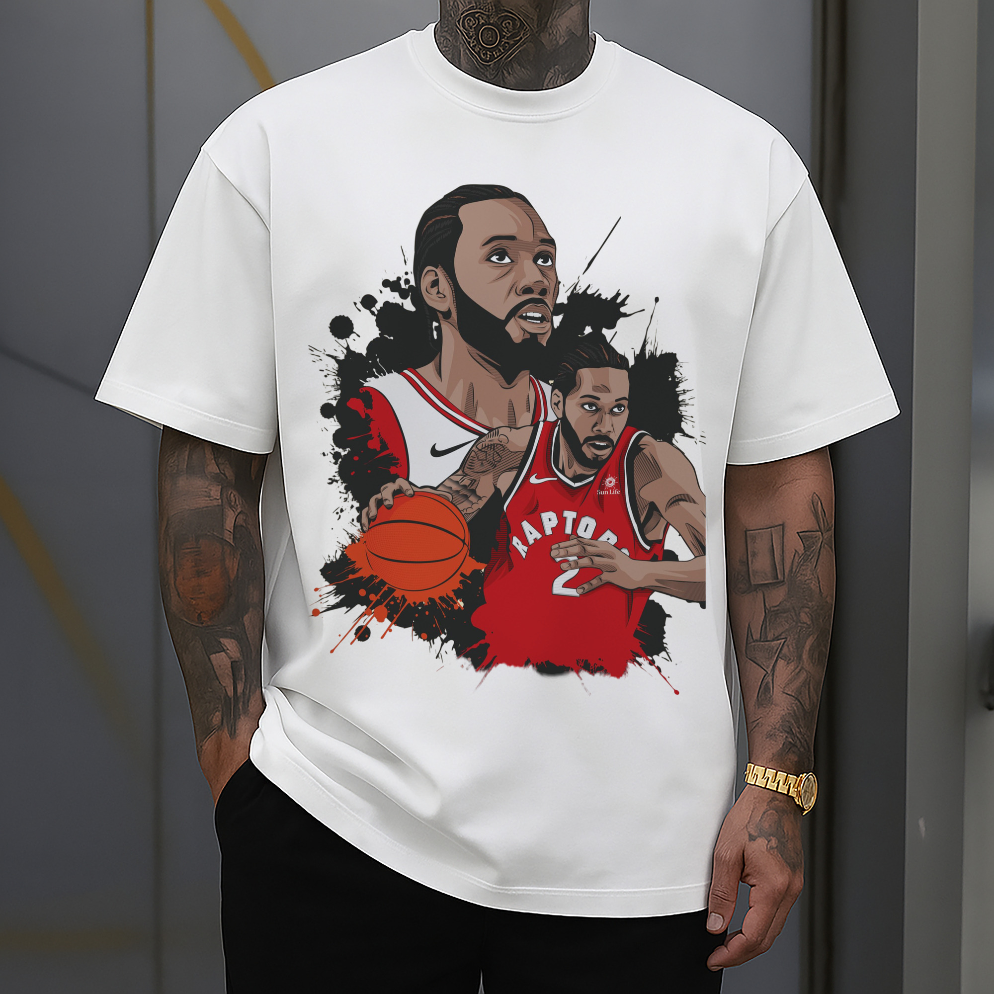 Kawhi Leonard Raptors #2 Cartoon style T‑Shirt