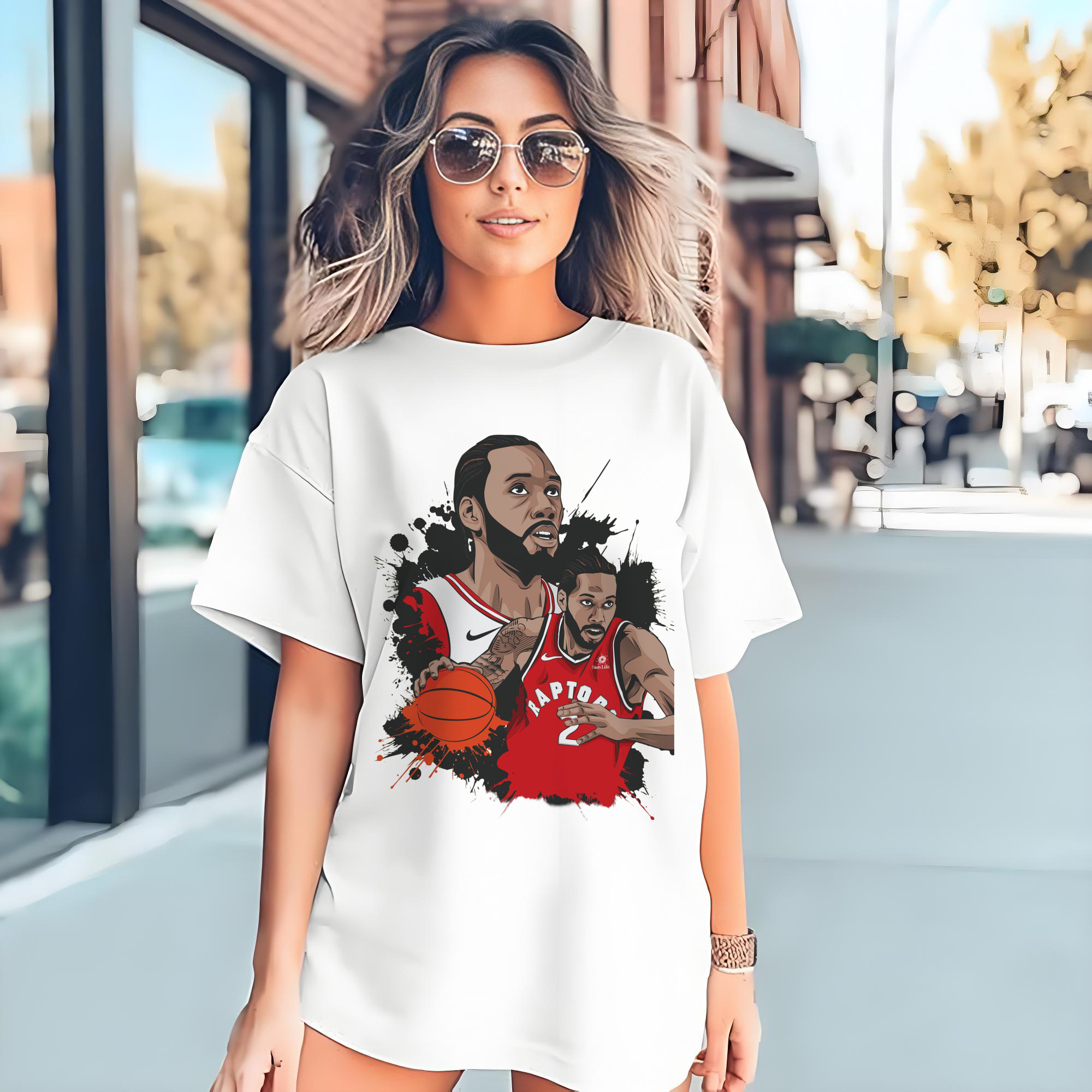 Kawhi Leonard Raptors #2 Cartoon style T‑Shirt