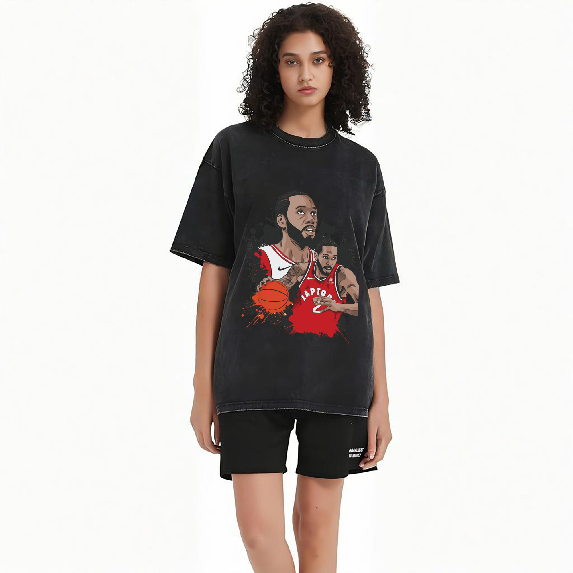 Kawhi Leonard Raptors #2 Cartoon style T‑Shirt