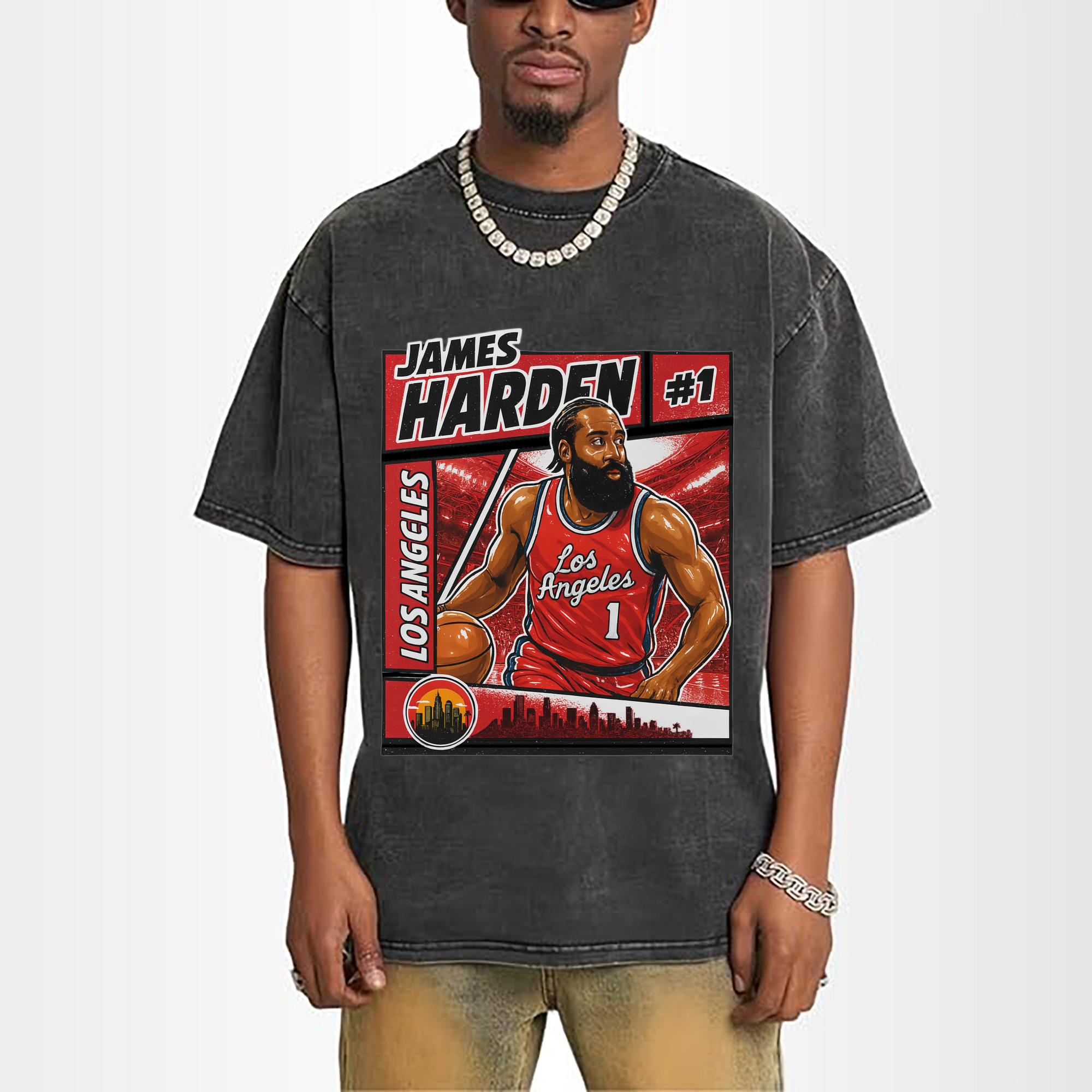 James Harden Clippers #1 comic styleT‑shirt