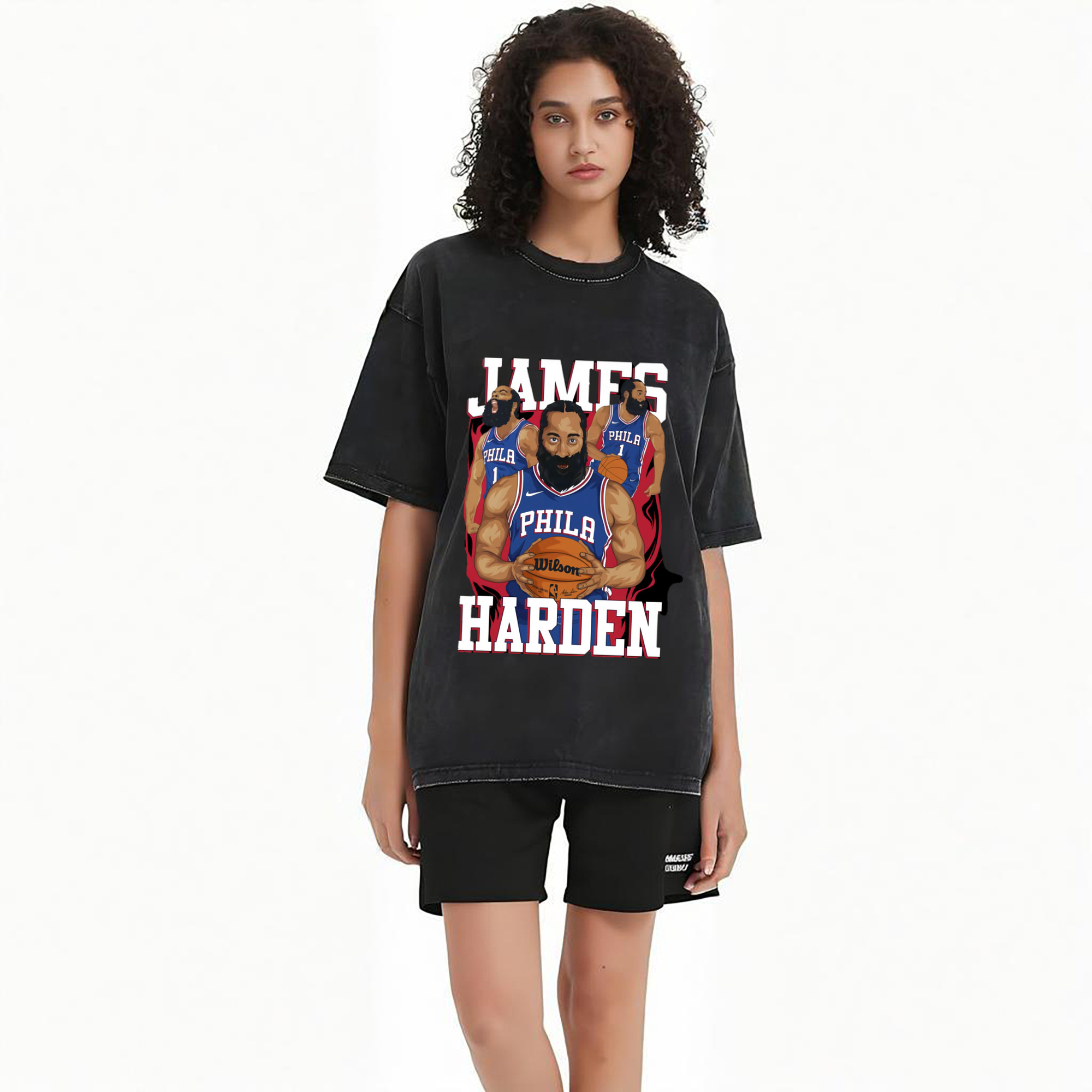 James Harden 76er #1 comic style T‑shirt