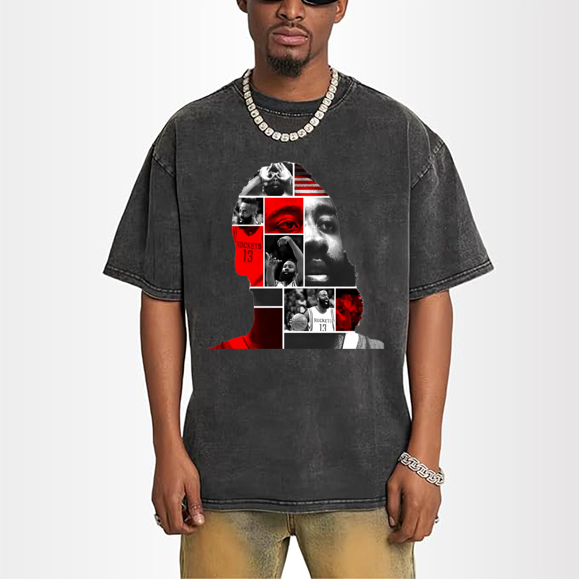 James Harden avatar collage style T‑shirt
