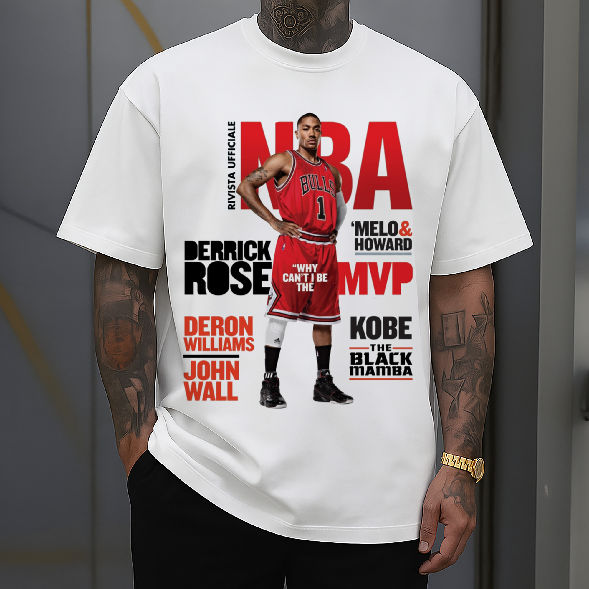 Derrick Rose Magazine Poster Graphic T‑shirt