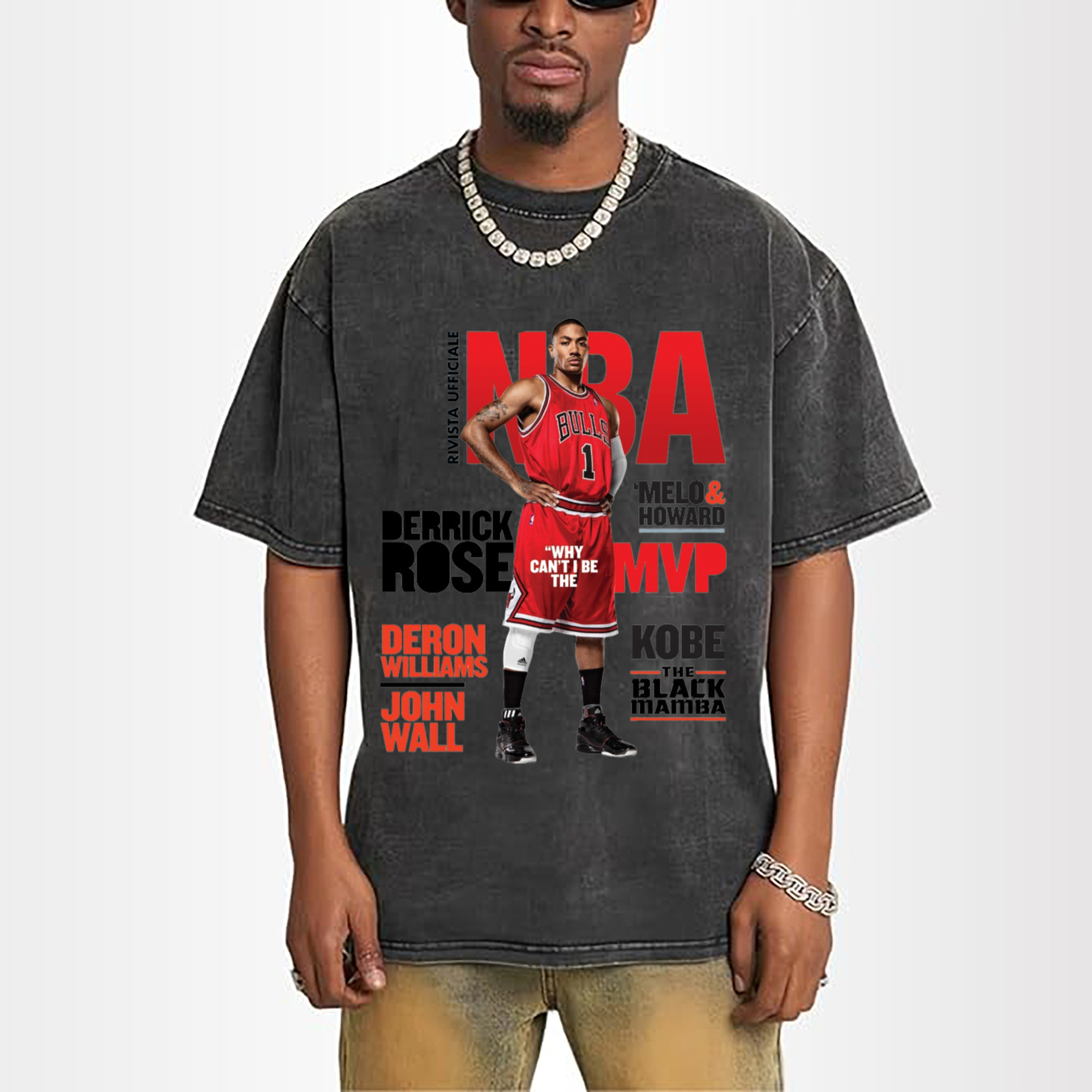 Derrick Rose Magazine Poster Graphic T‑shirt