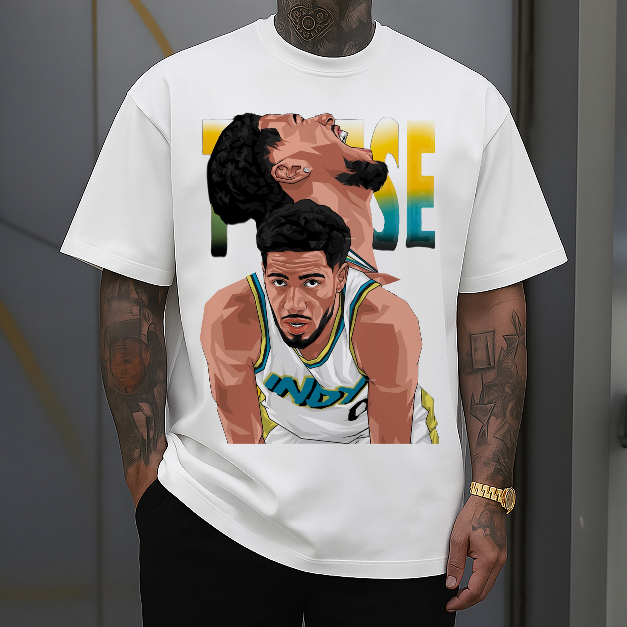 Tyrese Haliburton Cartoon Shirt