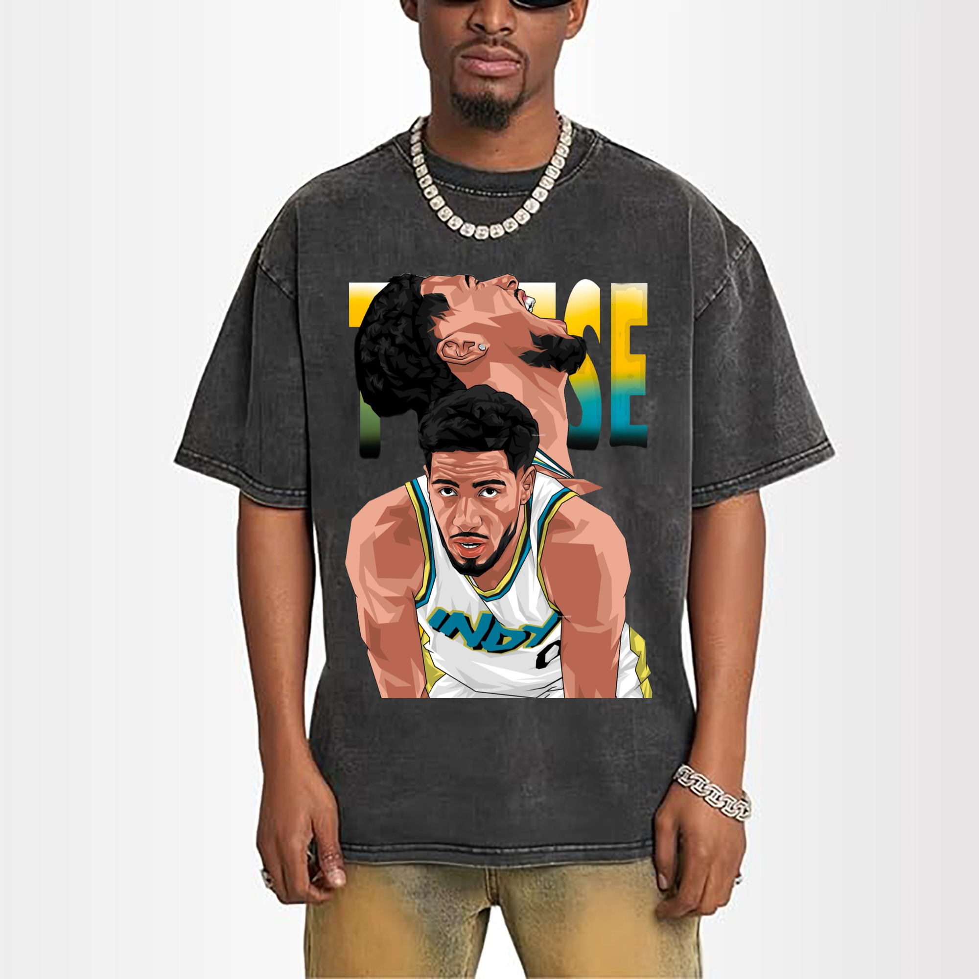 Tyrese Haliburton Cartoon Shirt