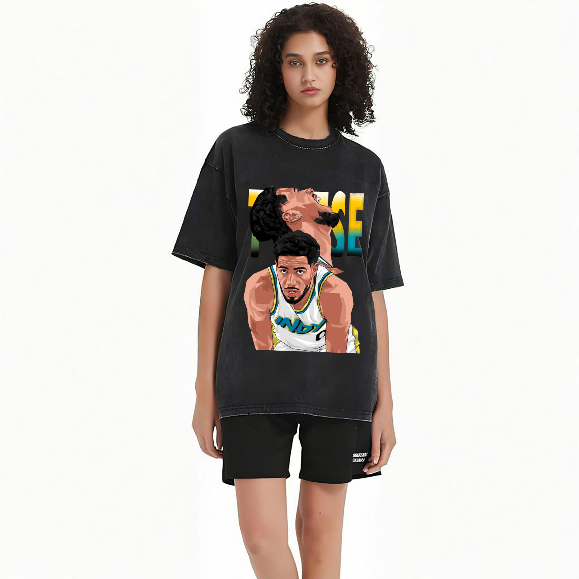 Tyrese Haliburton Cartoon Shirt