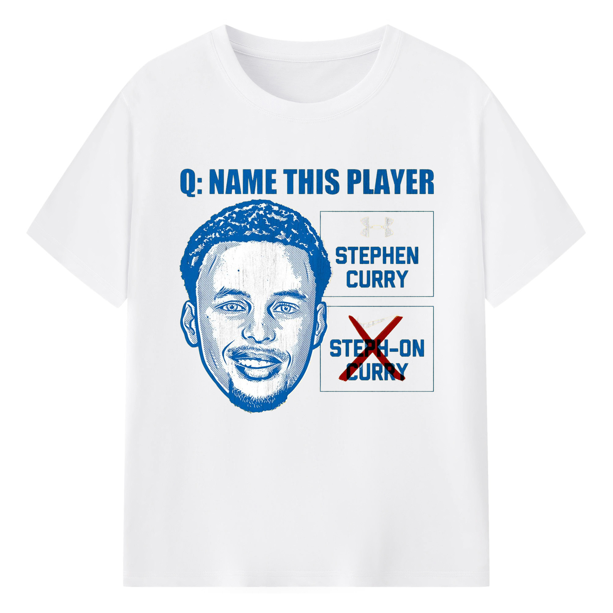 Steph Curry Golden State profile picture t-shirt - 180g Cotton T-Shirt With Front Heat Transfer Print – Soft, Lightweight, Fitted Design – Comfortable Casual Wear For Sports & Everyday Use