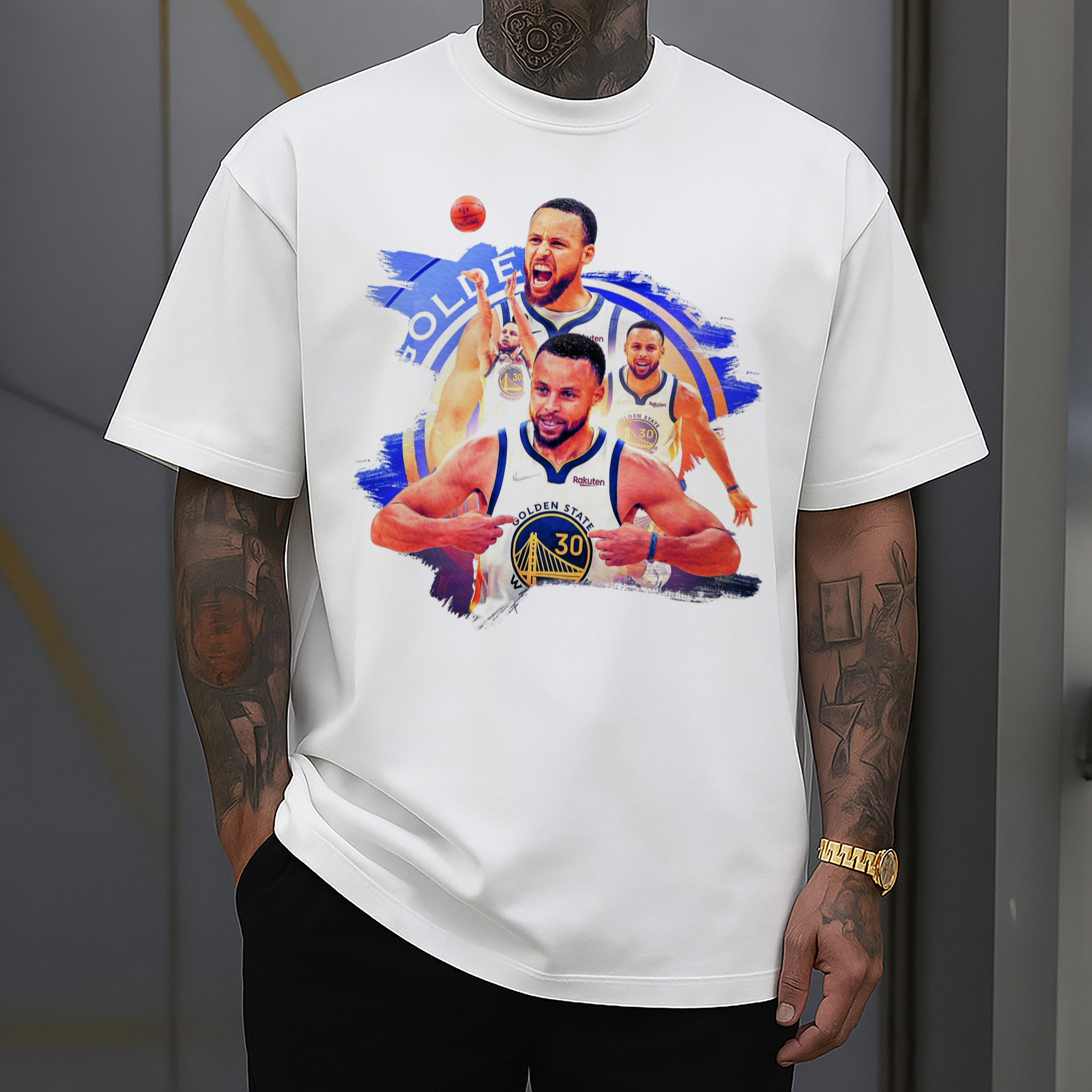 Golden State Warriors Stephen Curry  collage t-shirt
