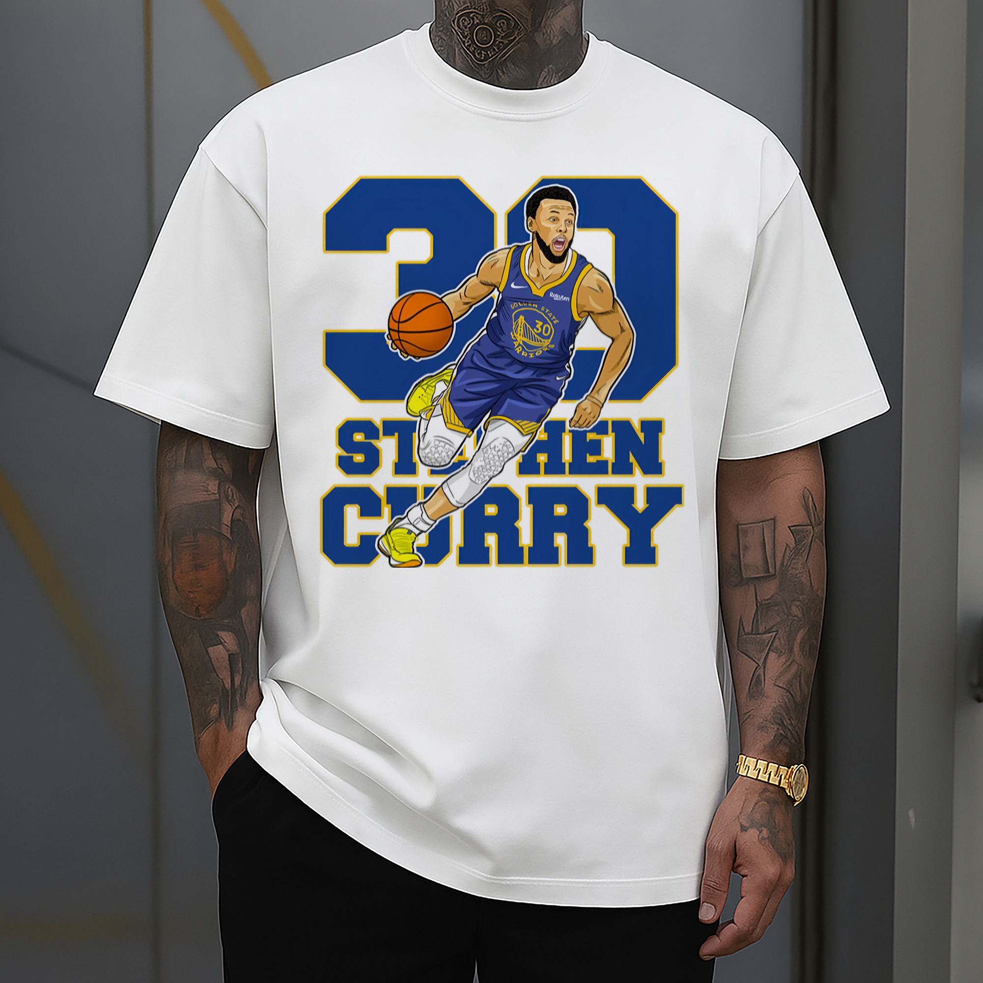 Steph Curry Golden State Warriors  Breakthrough Cartoon t-shirt
