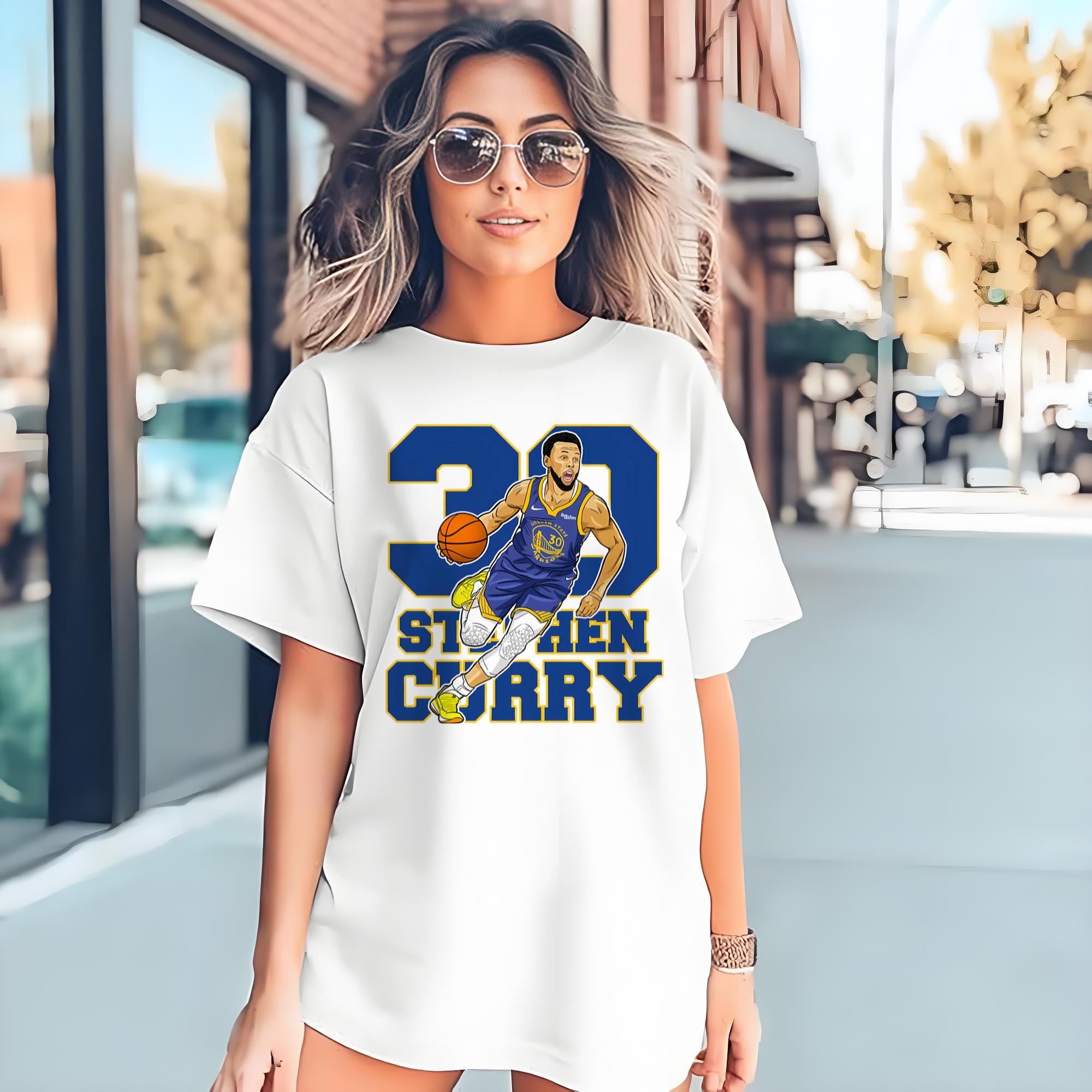 Steph Curry Golden State Warriors  Breakthrough Cartoon t-shirt