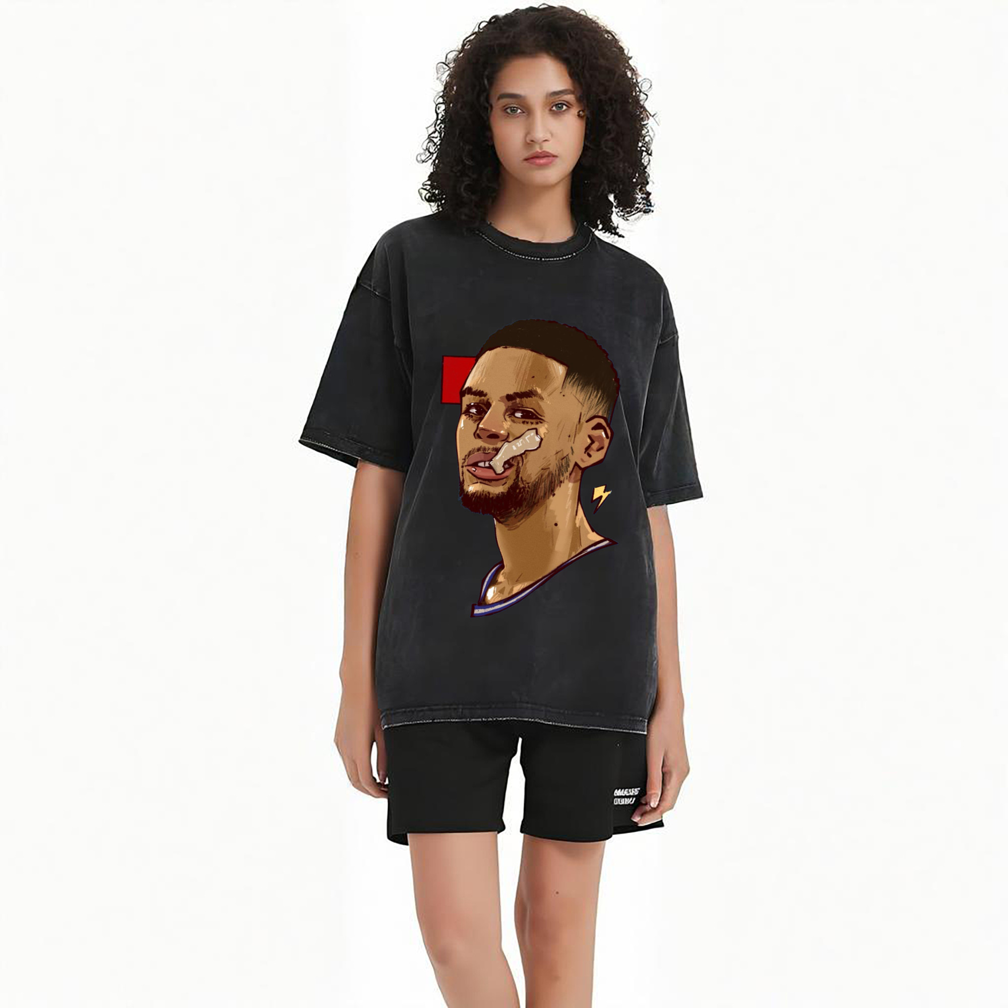Steph Curry Golden State Warriors Cartoon profile picture t-shirt