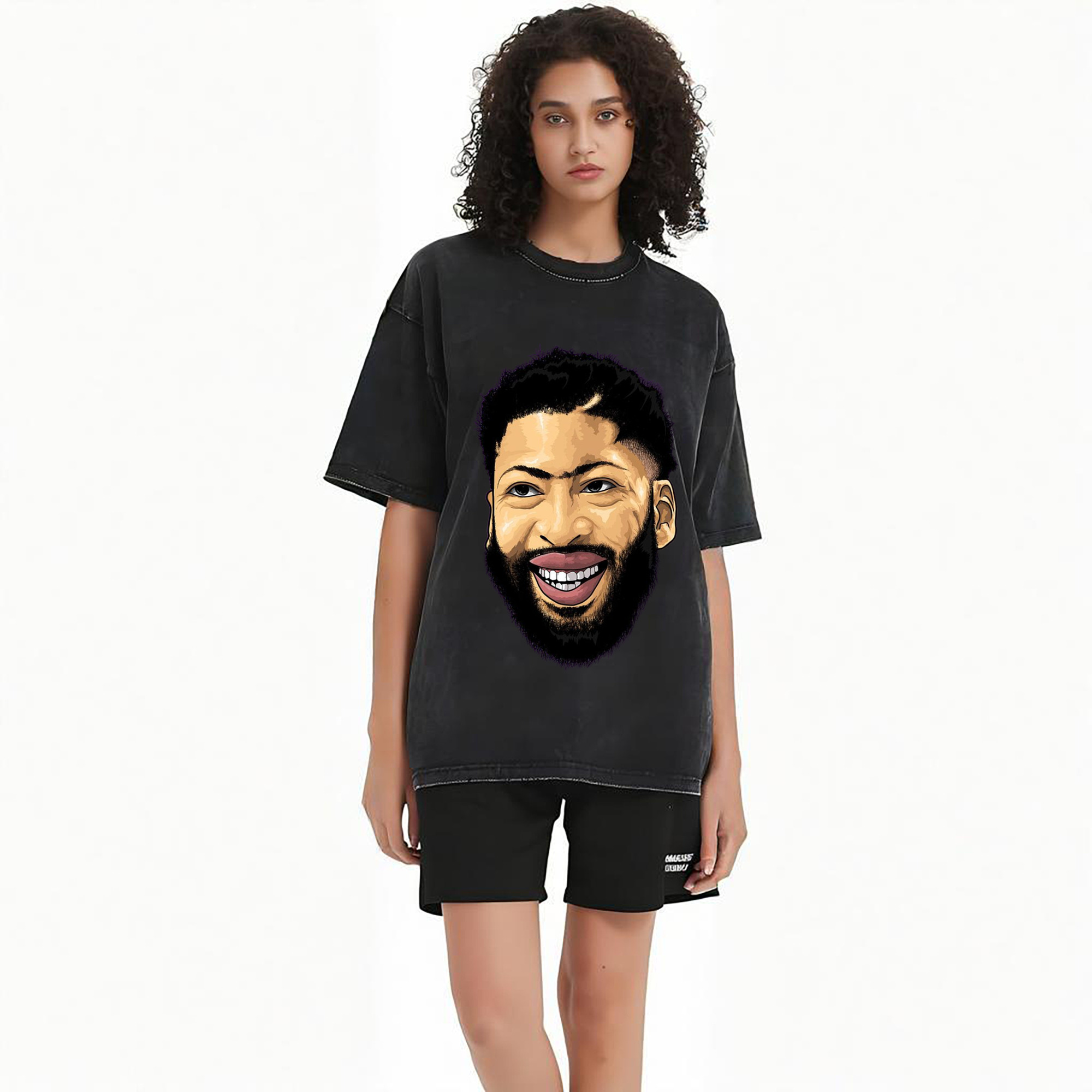 Anthony Davis Mavericks  Warriors Cartoon profile picture t-shirt