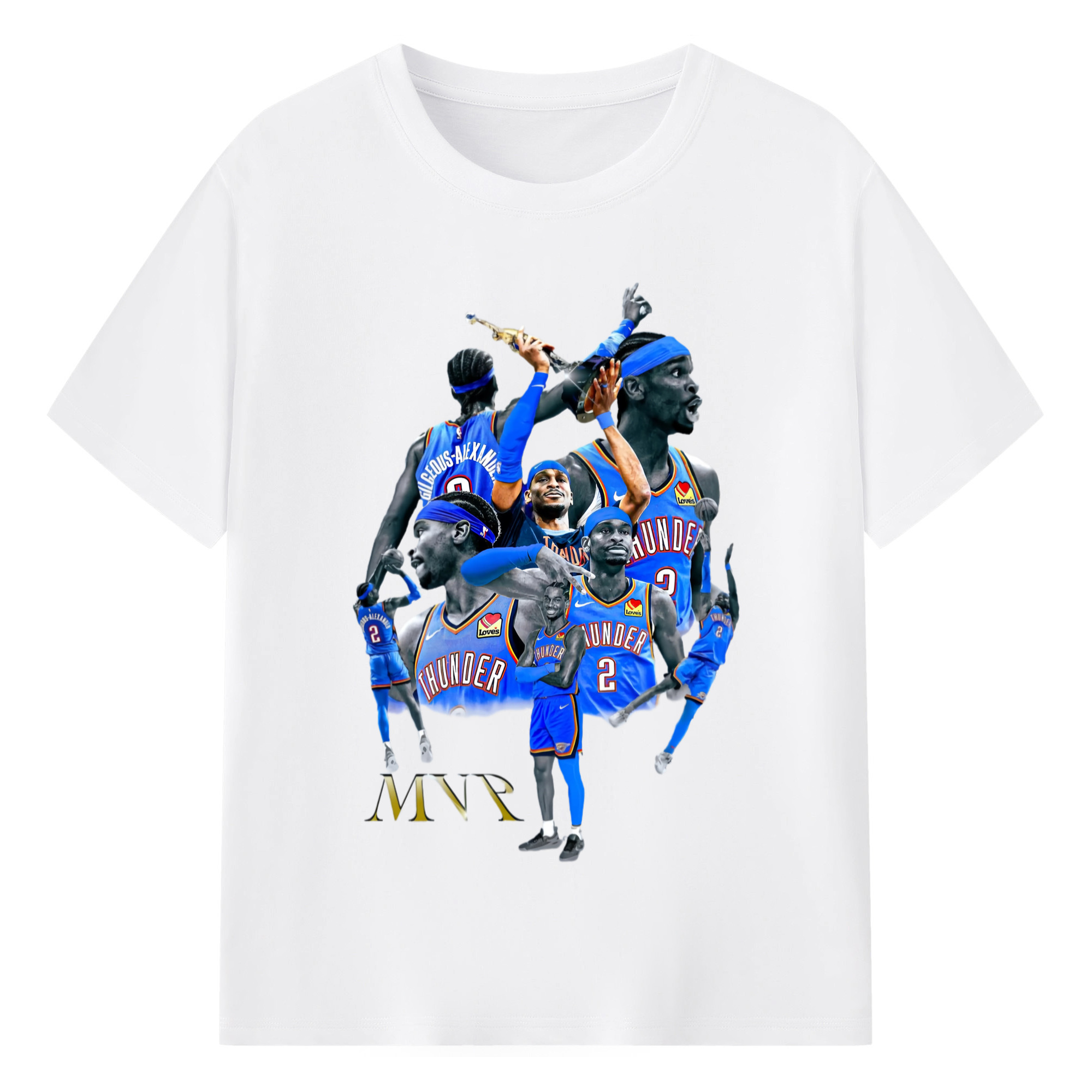 SGA  MVP collage Graphic T-Shirt - 180g Cotton T-Shirt With Front Heat Transfer Print – Soft, Lightweight, Fitted Design – Comfortable Casual Wear For Sports & Everyday Use