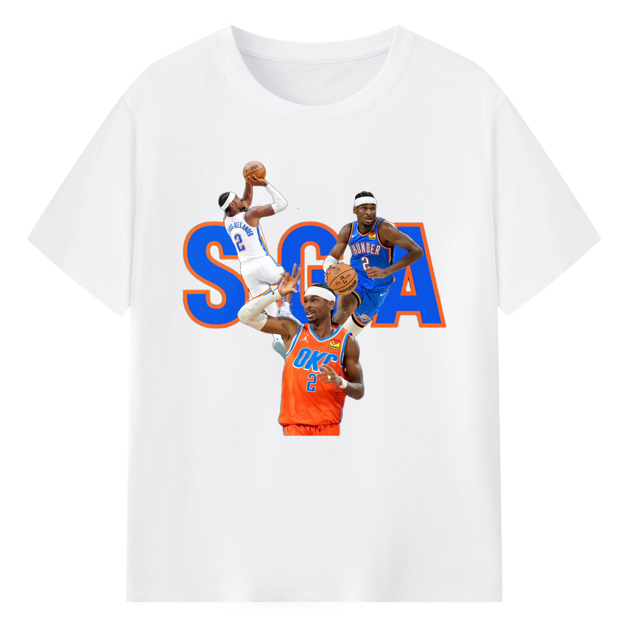SGA  MVP collage Graphic Tee - 180g Cotton T-Shirt With Front Heat Transfer Print – Soft, Lightweight, Fitted Design – Comfortable Casual Wear For Sports & Everyday Use