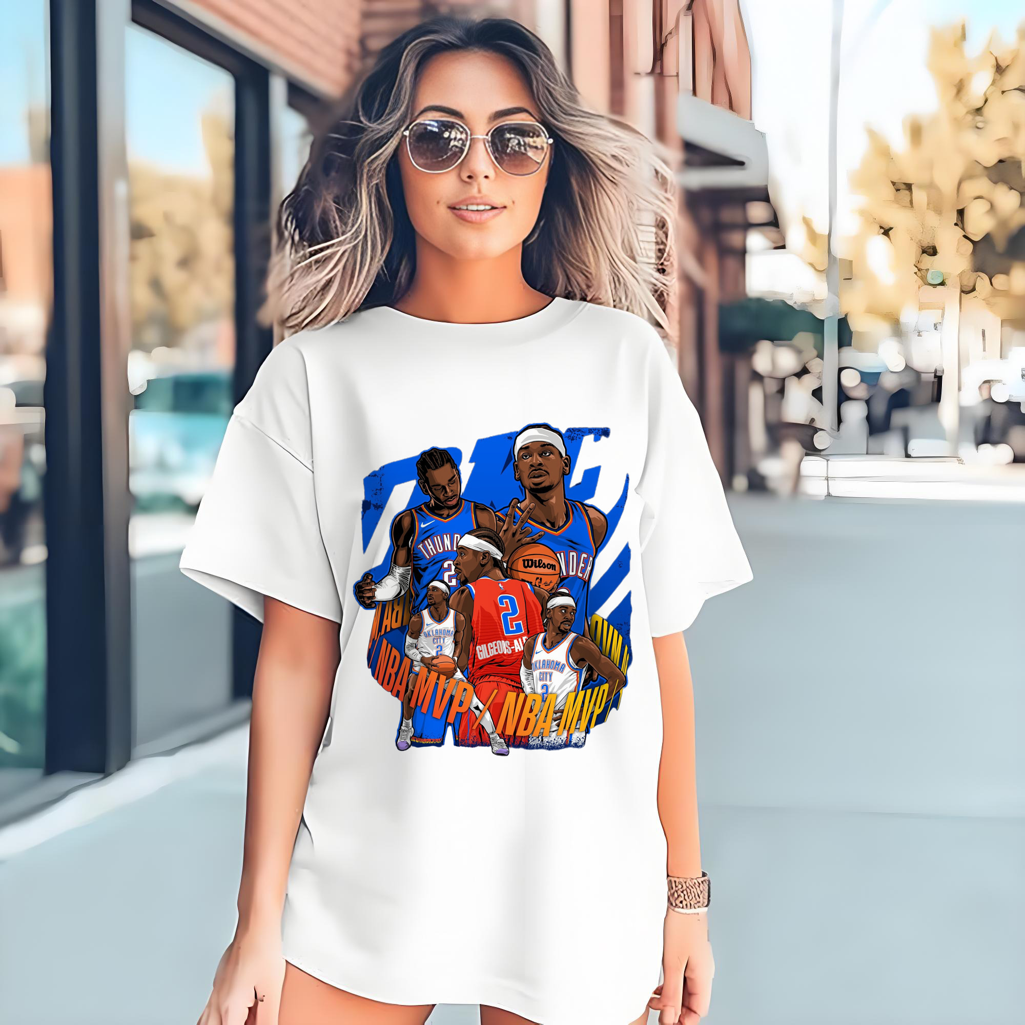 Shai Gilgeous-Alexander  mvp Cartoon collage tee