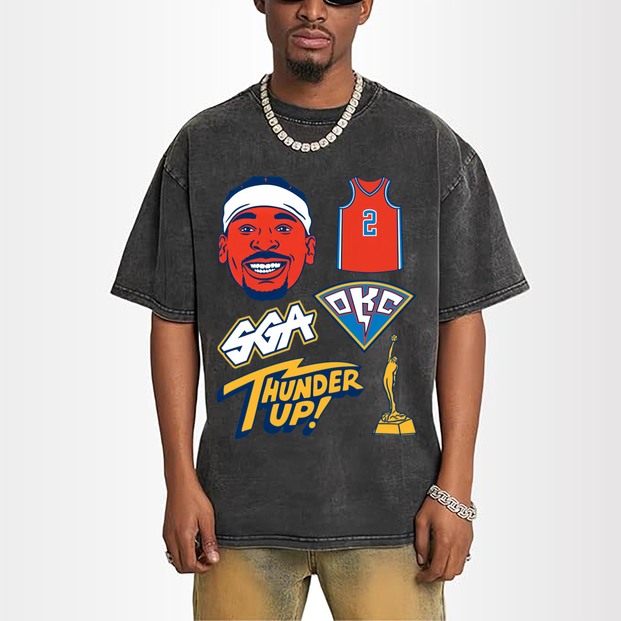 Shai Gilgeous-Alexande  Cartoon Graphic T-Shirt