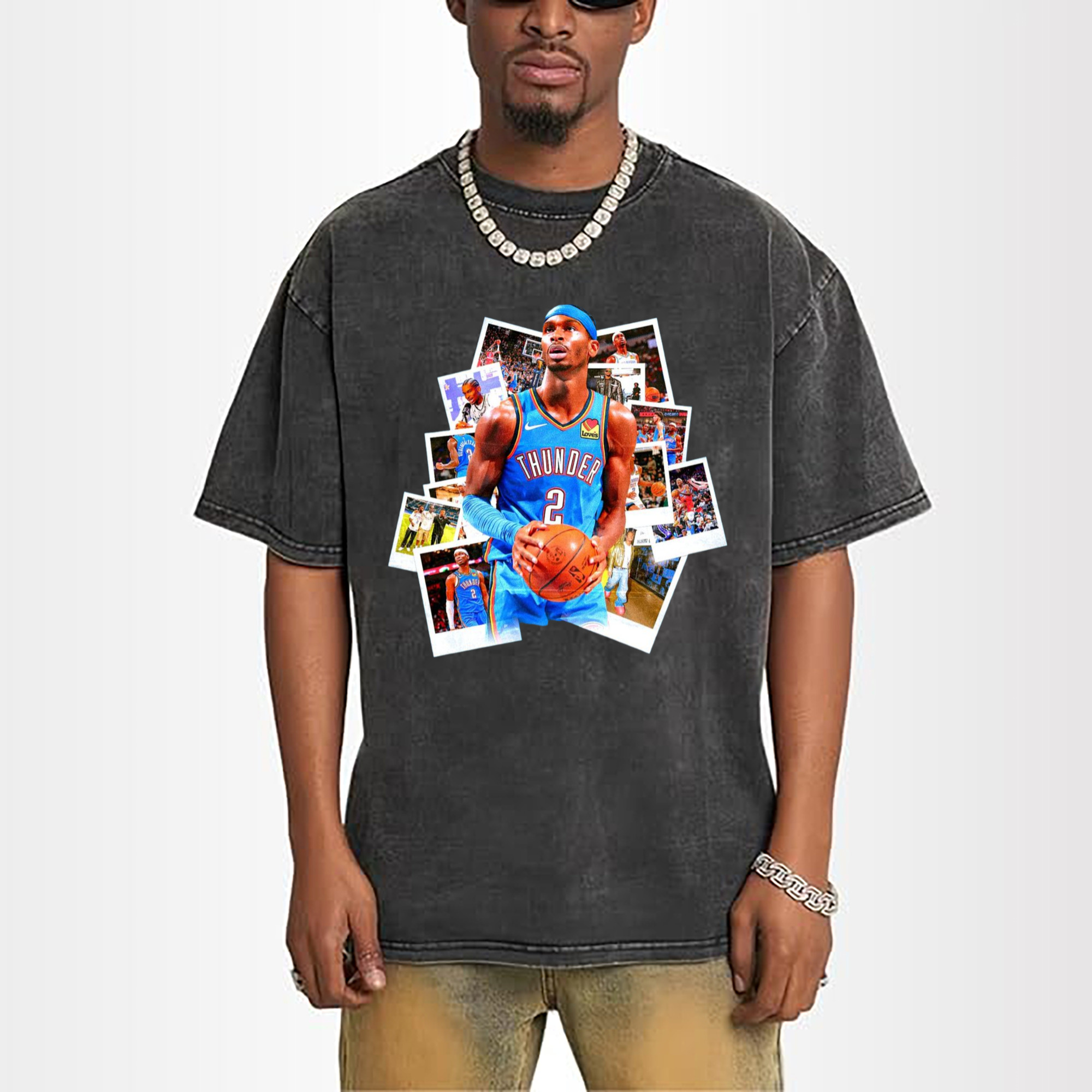 Shai Gilgeous-Alexander collage style Graphic Tee