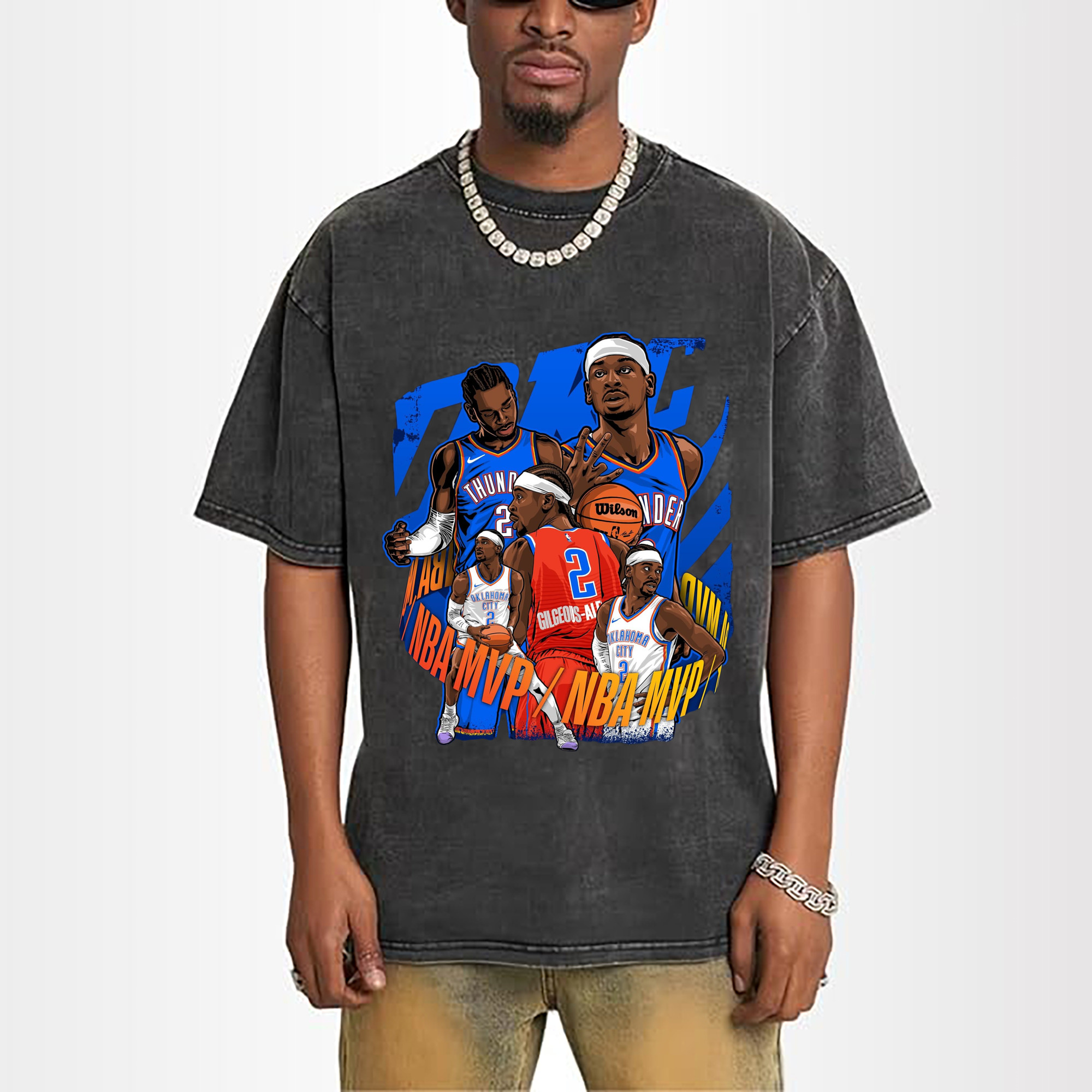Shai Gilgeous-Alexander  mvp Cartoon collage tee