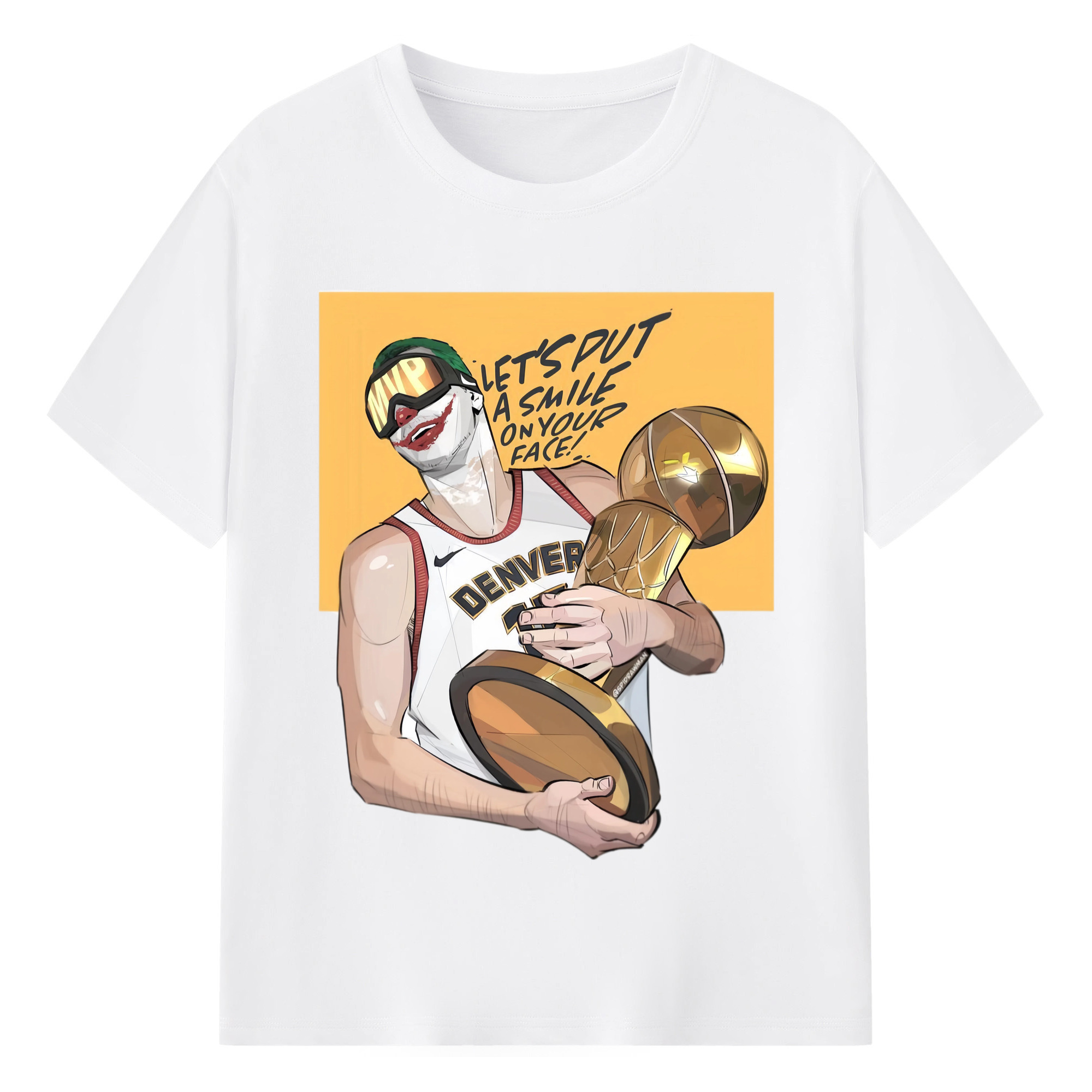 The Joker Jokic T-shirt - 180g Cotton T-Shirt With Front Heat Transfer Print – Soft, Lightweight, Fitted Design – Comfortable Casual Wear For Sports & Everyday Use