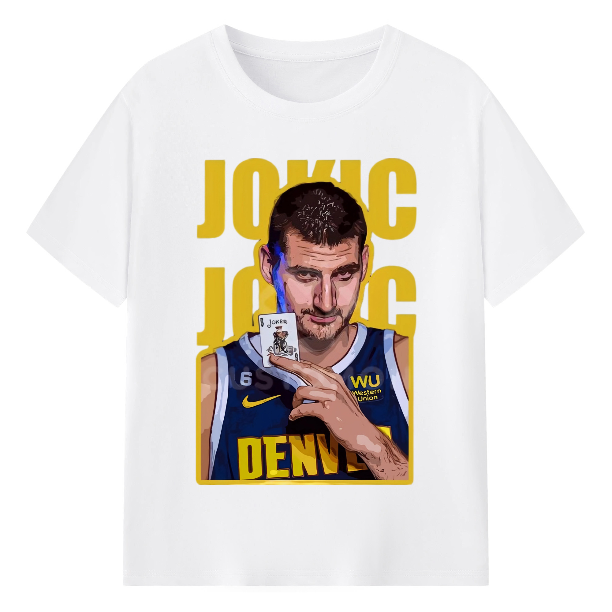The Joker Jokic #15 T-shirt - 180g Cotton T-Shirt With Front Heat Transfer Print – Soft, Lightweight, Fitted Design – Comfortable Casual Wear For Sports & Everyday Use