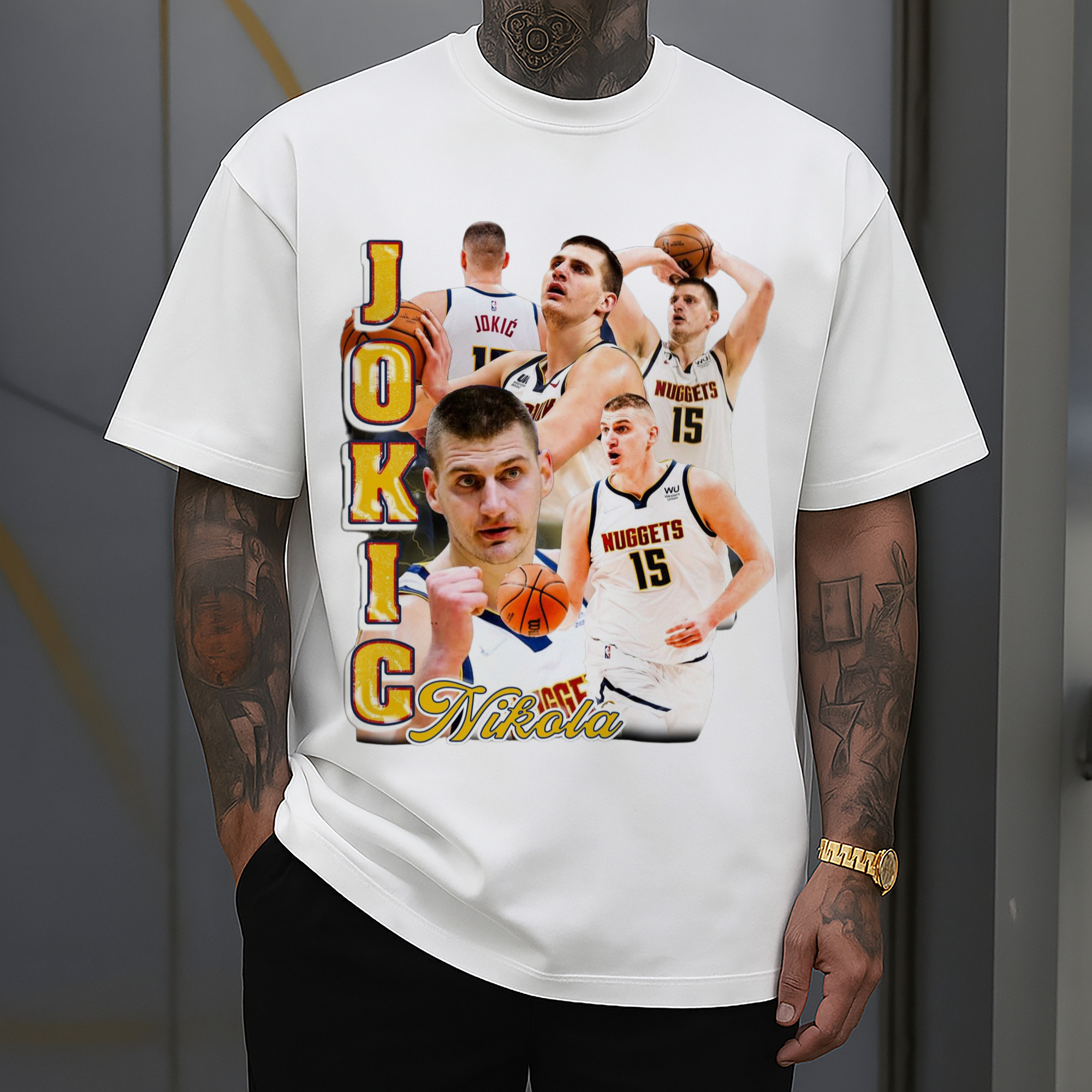 Nikola Jokic #15 Jersey collage T-shirt