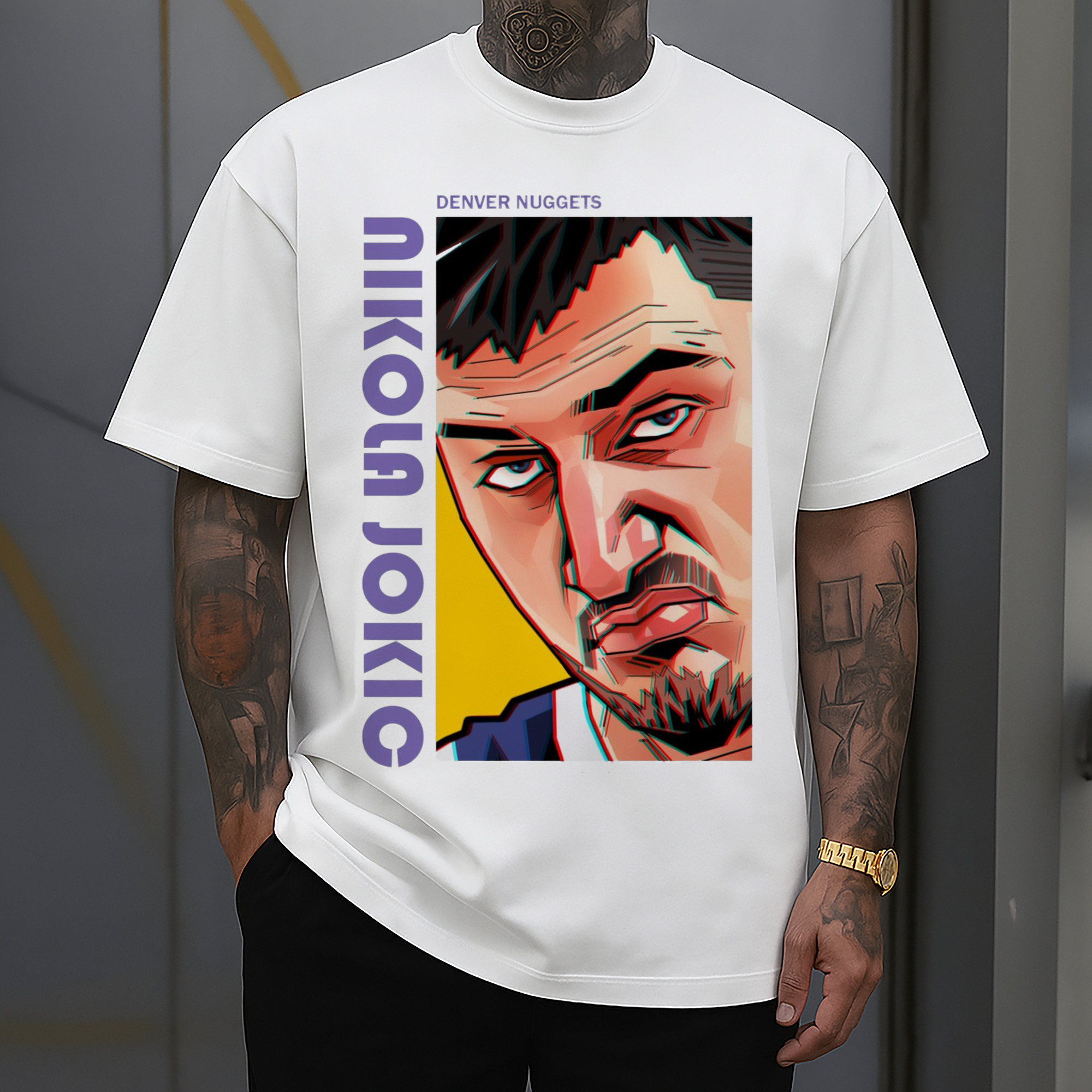 Nikola Jokić Nuggets  Comic style Graphic T-shirt