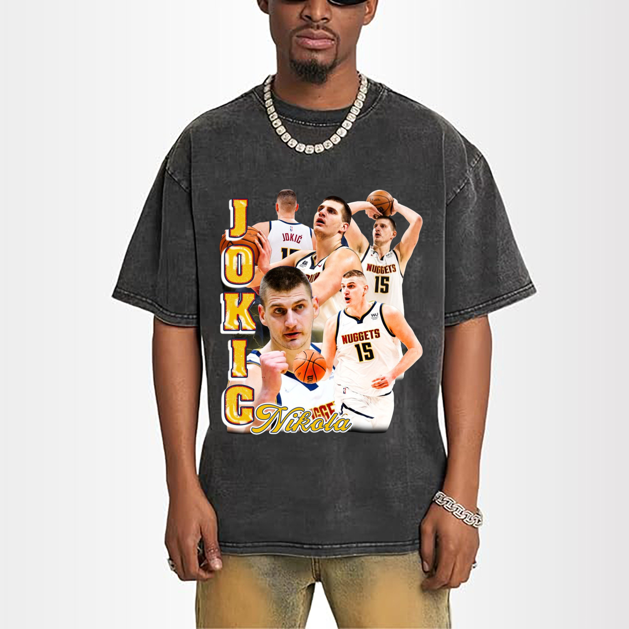 Nikola Jokic #15 Jersey collage T-shirt