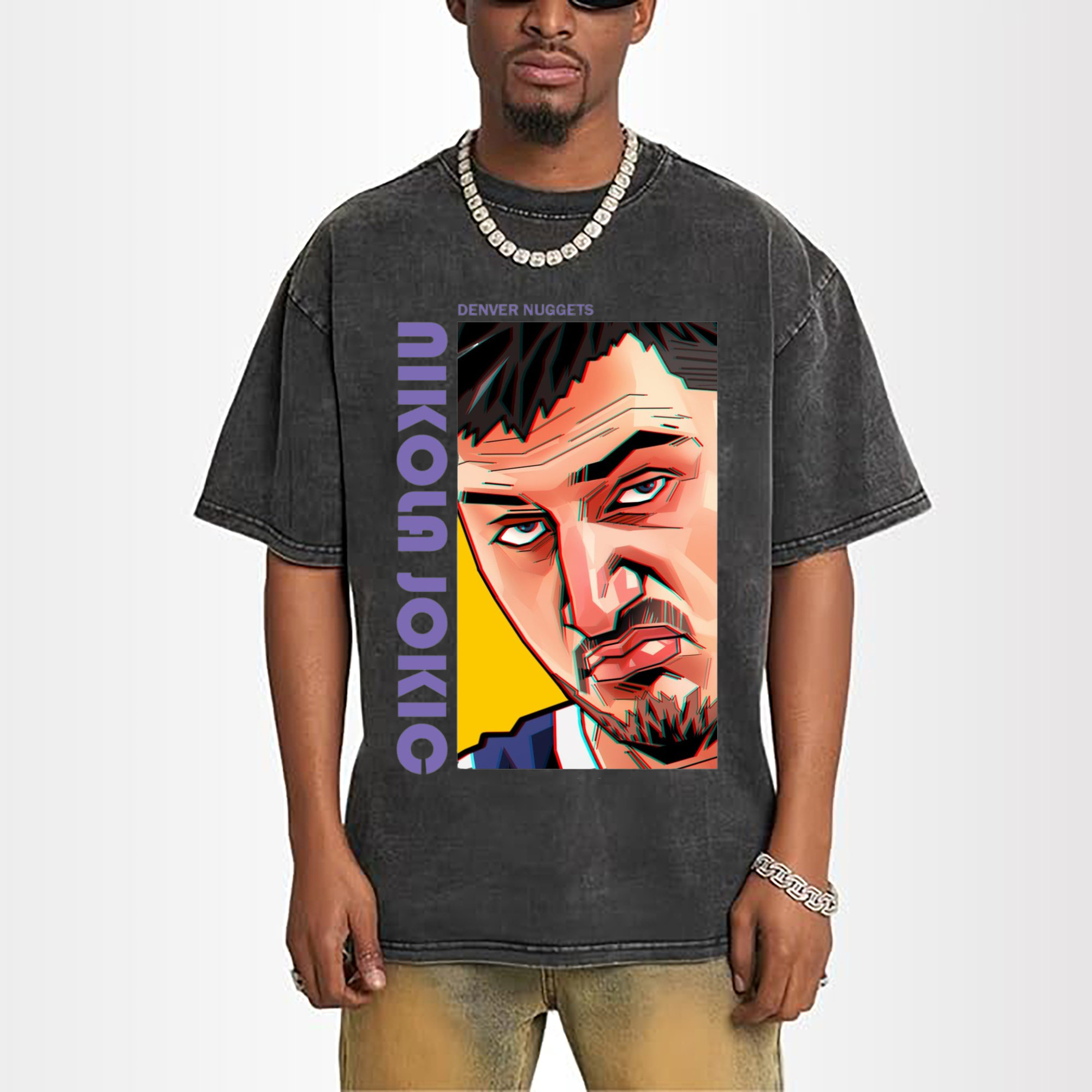 Nikola Jokić Nuggets  Comic style Graphic T-shirt