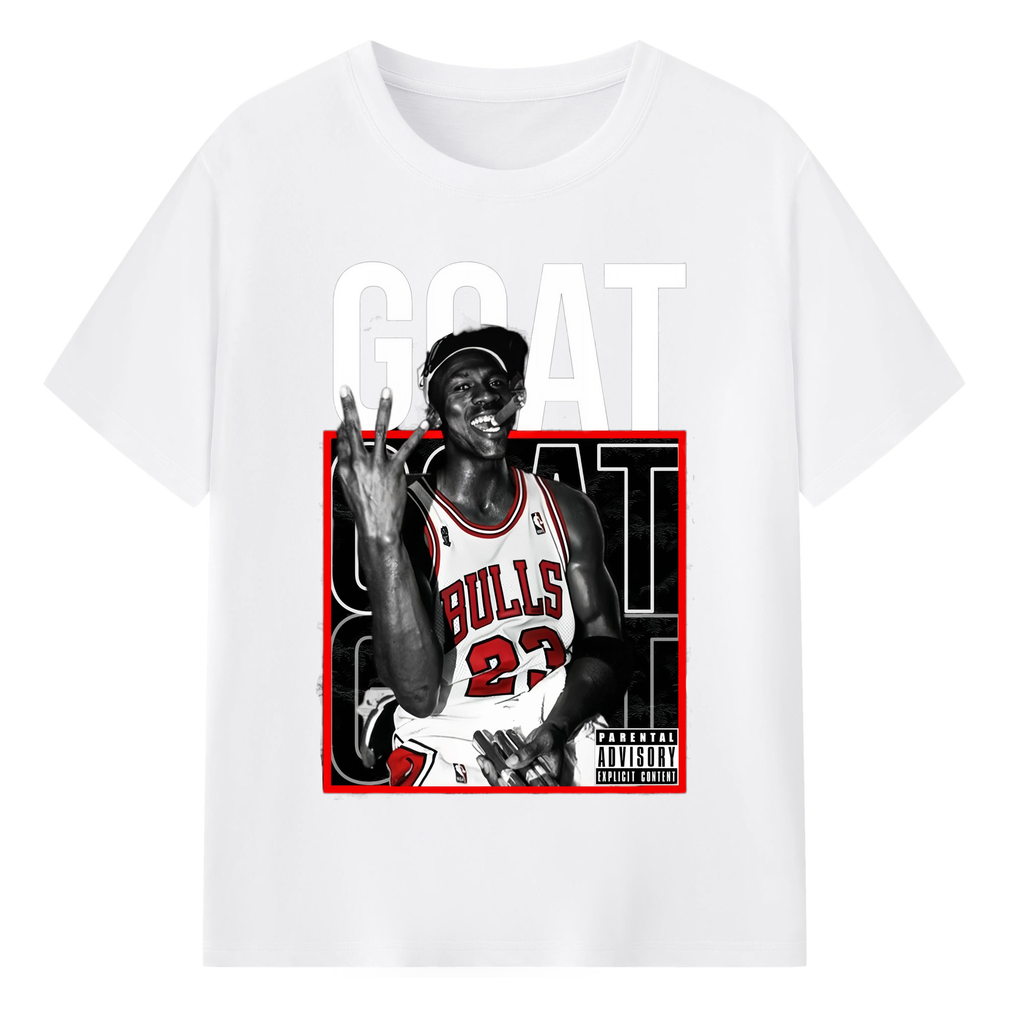 Michael Jordan 3-Peat Champions graphic tee - 180g Cotton T-Shirt With Front Heat Transfer Print – Soft, Lightweight, Fitted Design – Comfortable Casual Wear For Sports & Everyday Use