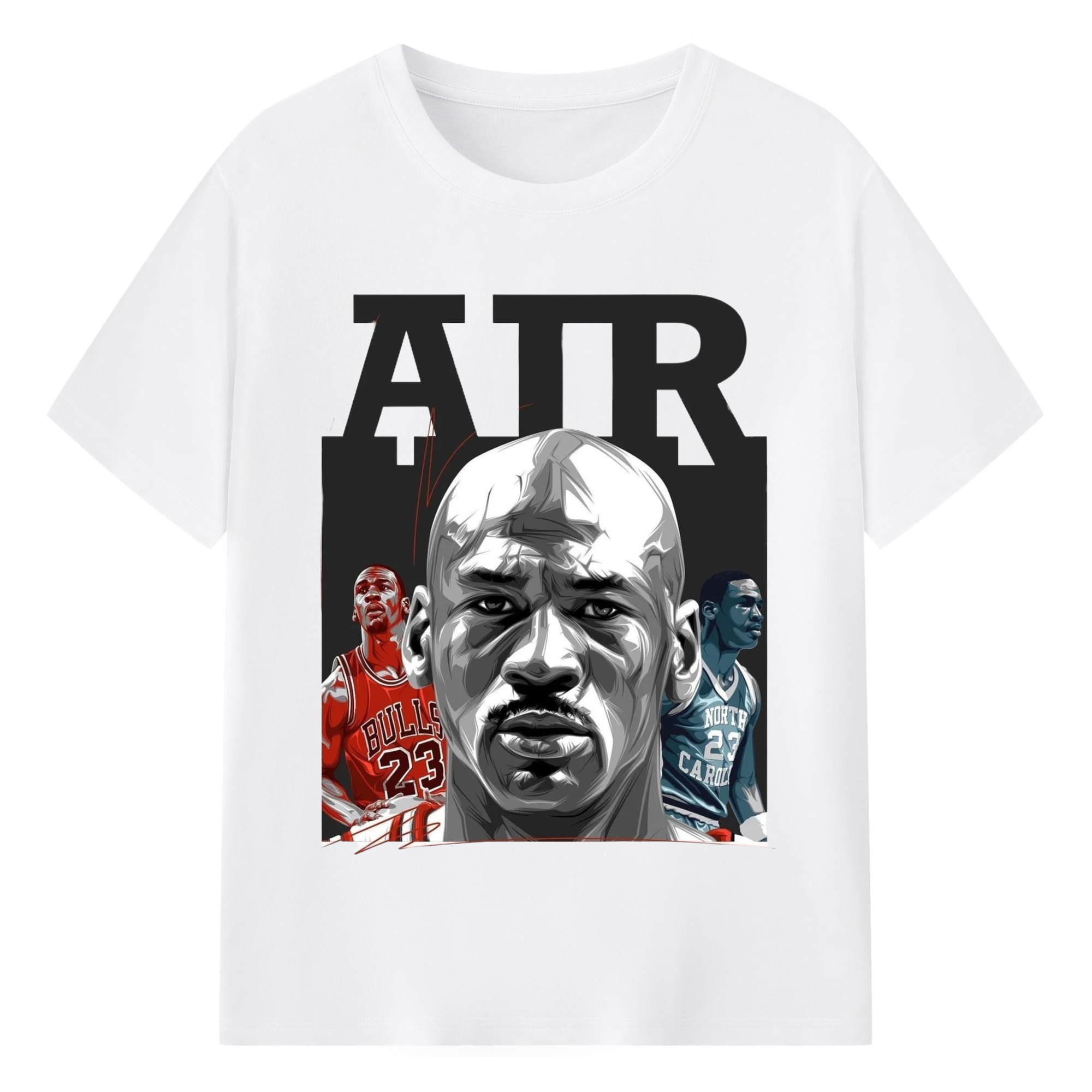 Bulls Air Jordan #23 T-Shirt - 180g Cotton T-Shirt With Front Heat Transfer Print – Soft, Lightweight, Fitted Design – Comfortable Casual Wear For Sports & Everyday Use