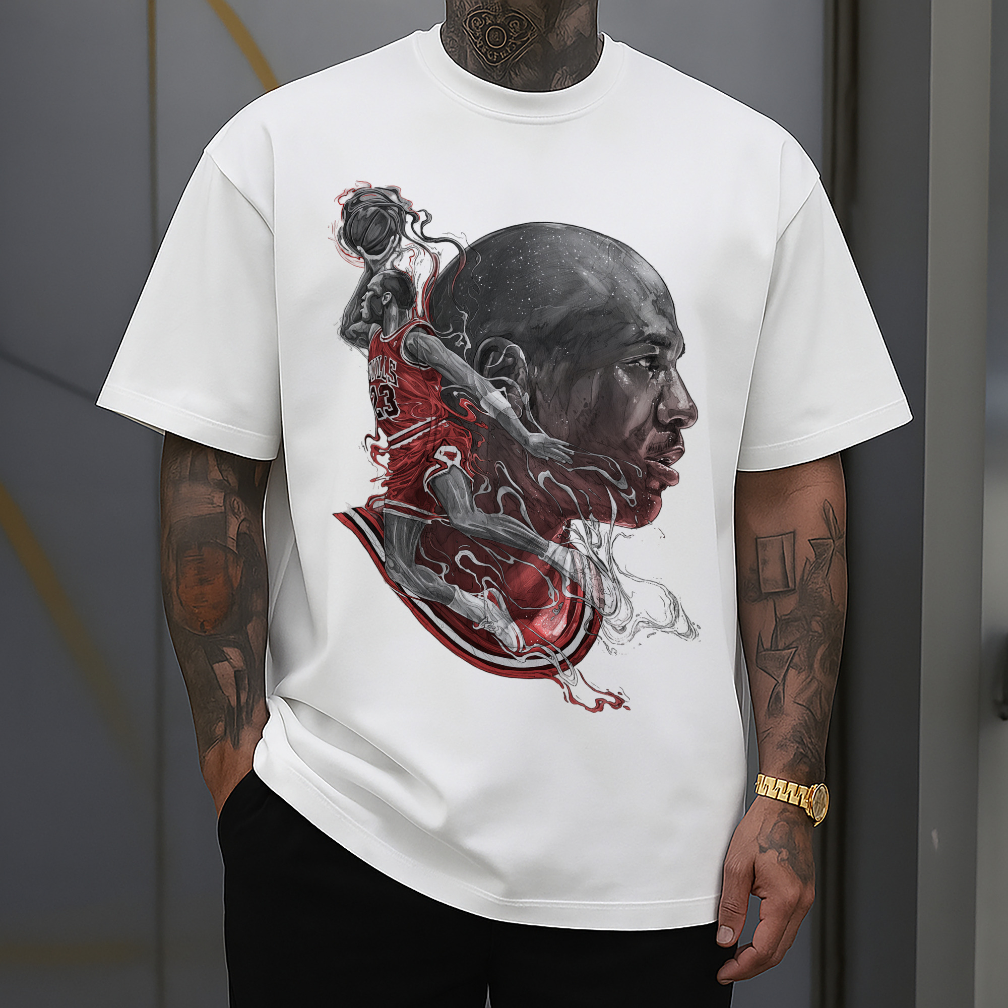 Michael Jordan Chicago legendary cartoon T‑Shirt