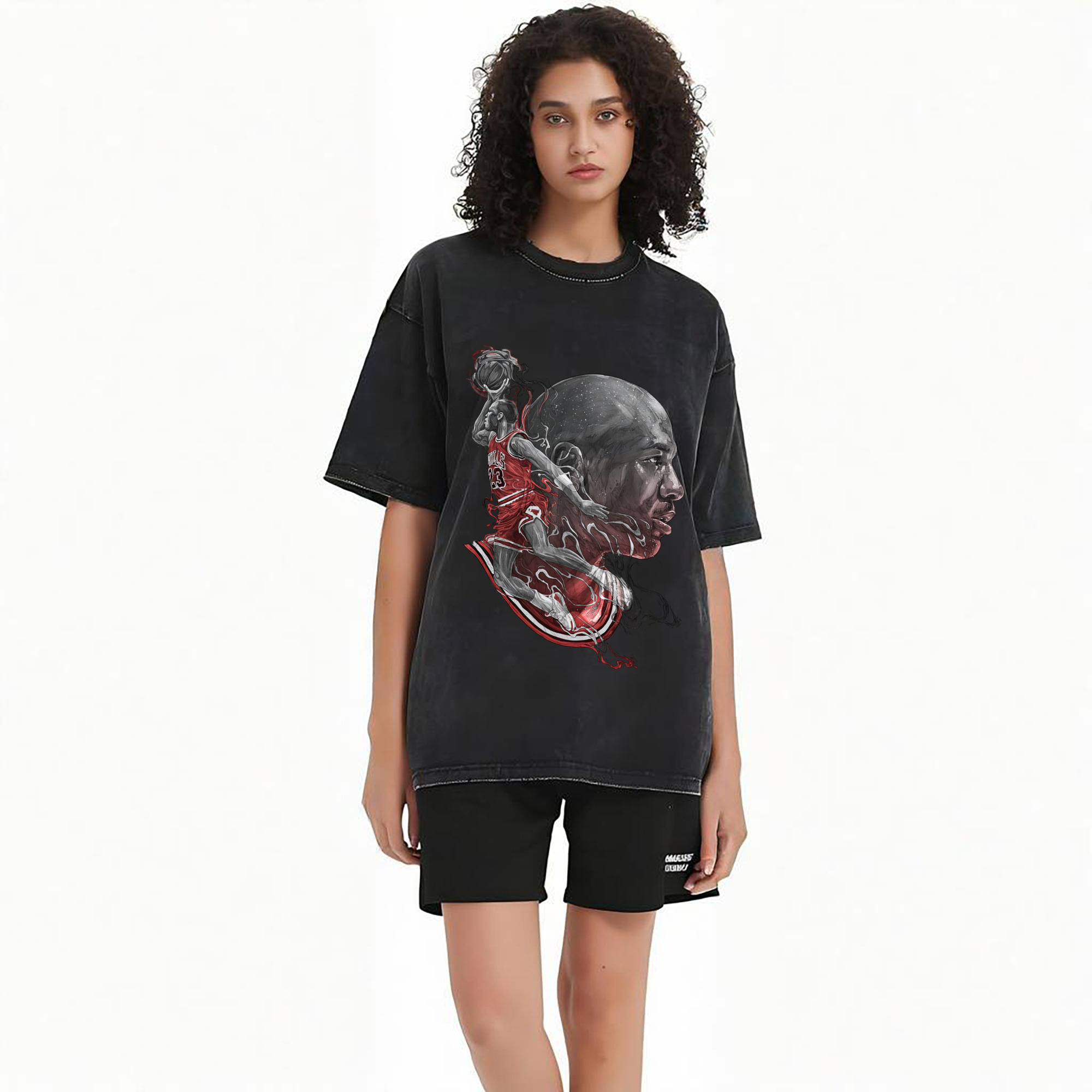 Michael Jordan Chicago legendary cartoon T‑Shirt