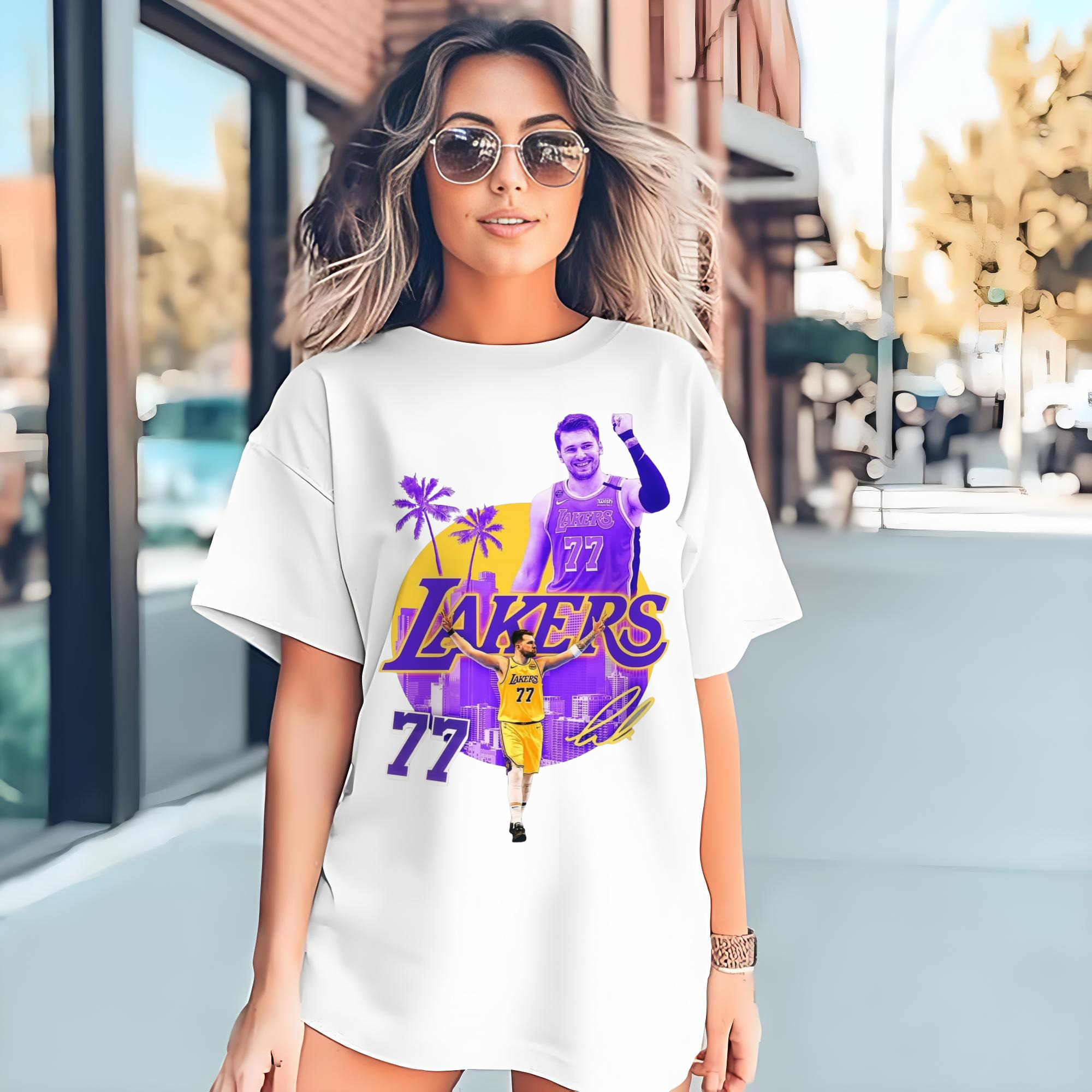 Luka Dončić Lakers #77  icon Tee