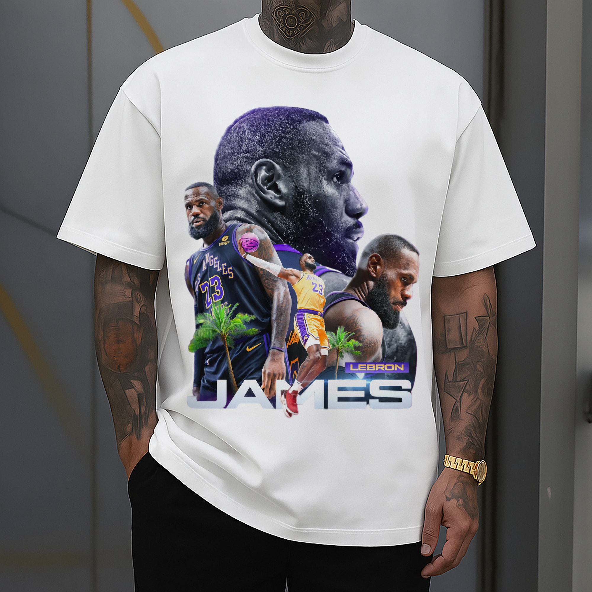 LAL LeBron James #6 T‑Shirt