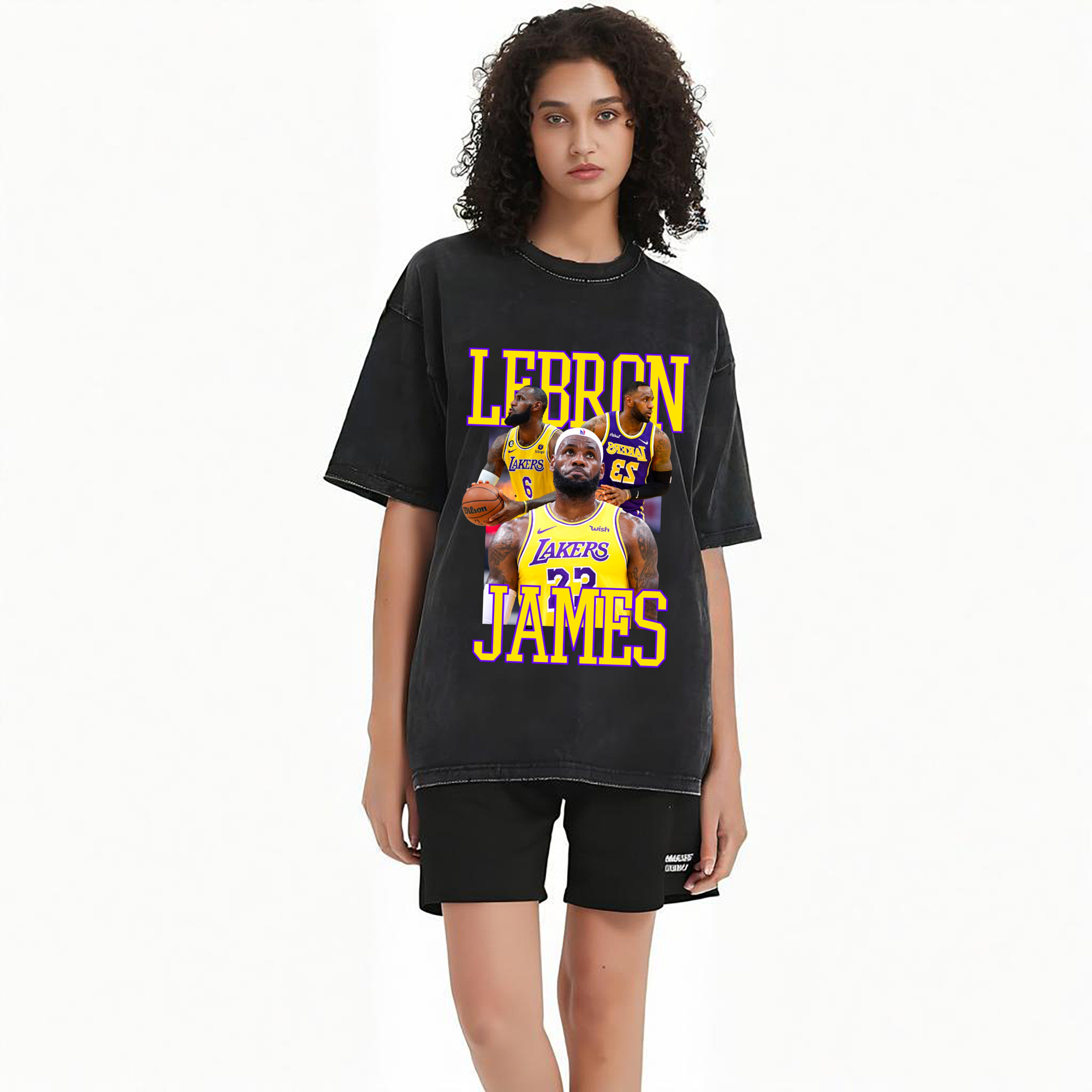 lakers lebron james #6 #23 graphic T‑Shirt